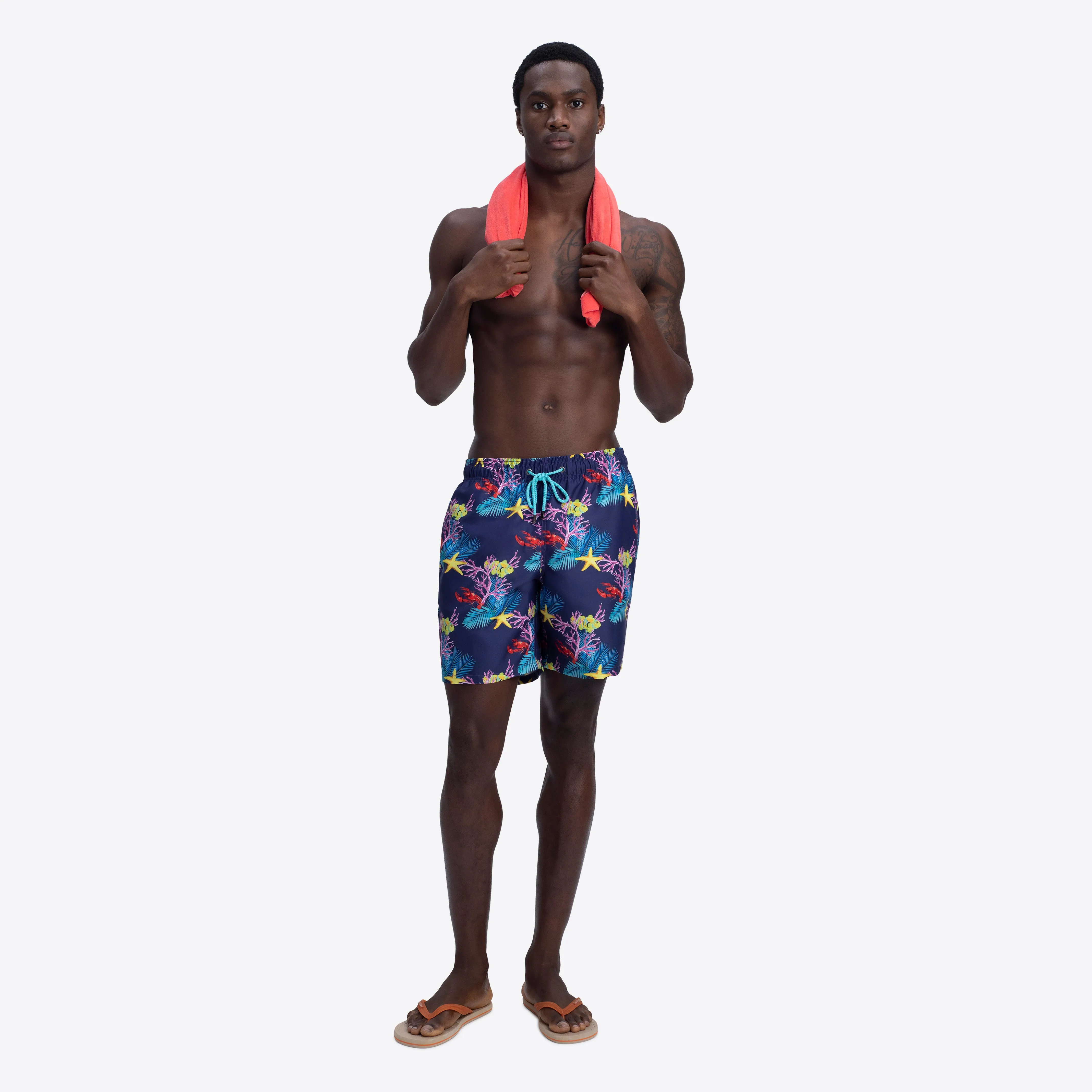 COSMO Marine Life Print Swim Trunks sold by Bugatchi product image thumbnail 5