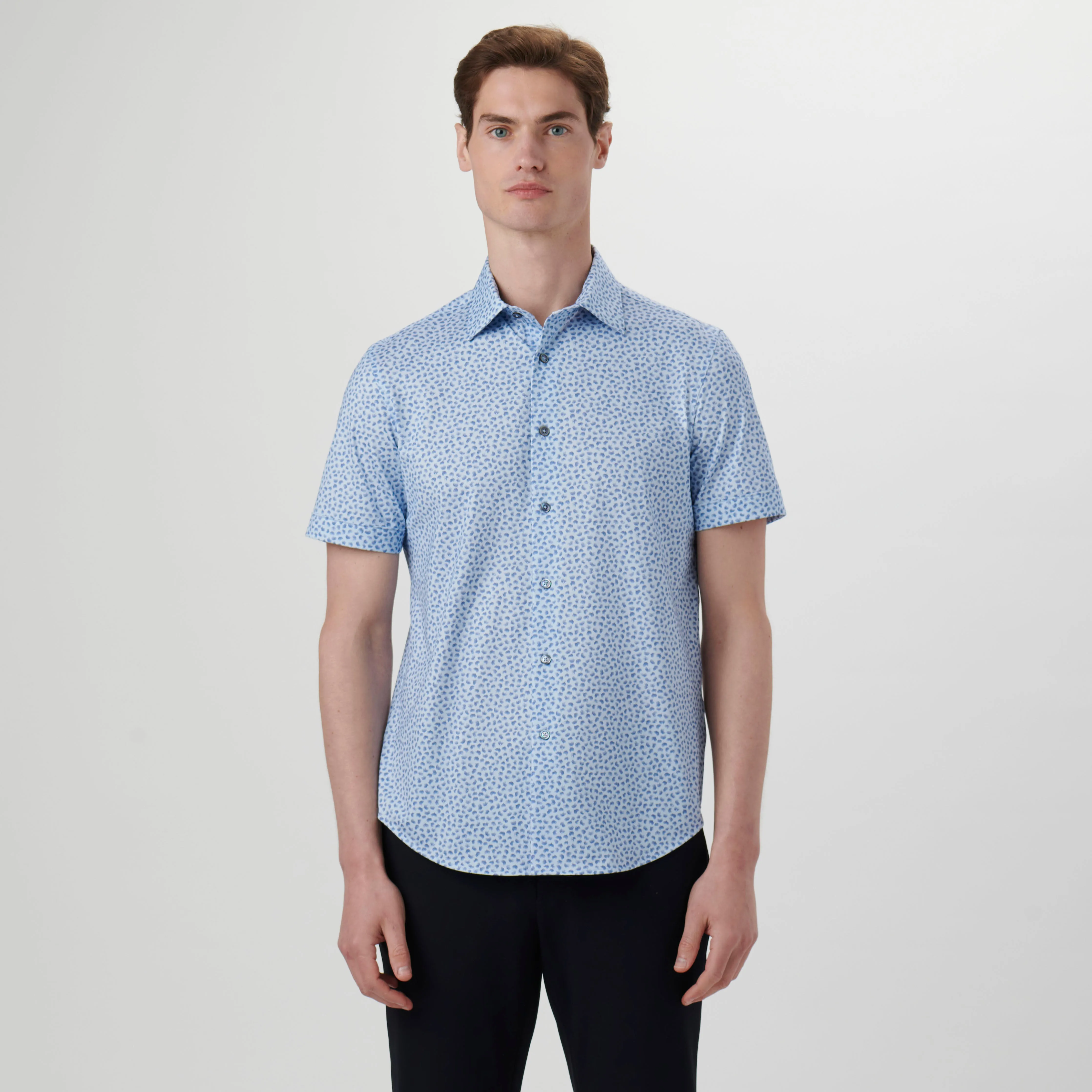 Miles Abstract OoohCotton Short Sleeve Shirt sold by Bugatchi product image thumbnail 2