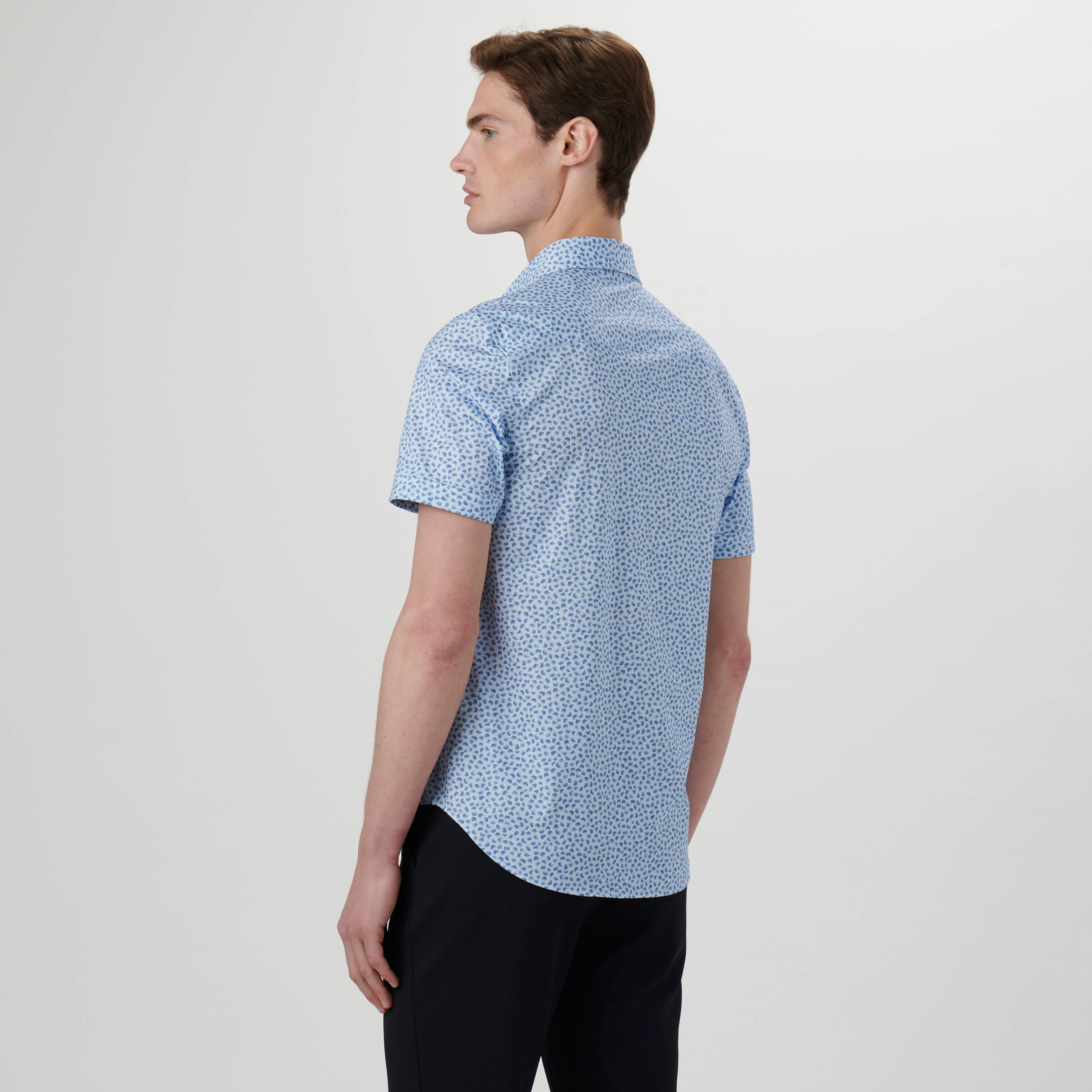 Miles Abstract OoohCotton Short Sleeve Shirt sold by Bugatchi product image thumbnail 4