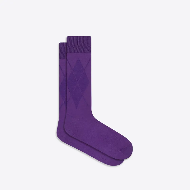 Tonal Argyle Mid-Calf Socks sold by Bugatchi