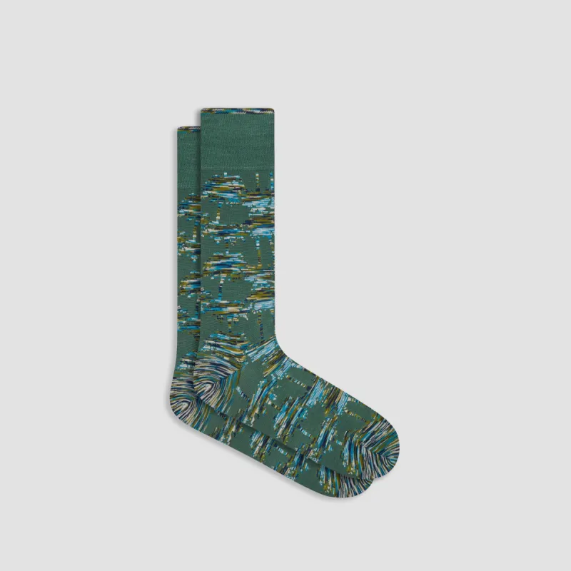 Abstract Mid-Calf Socks sold by Bugatchi