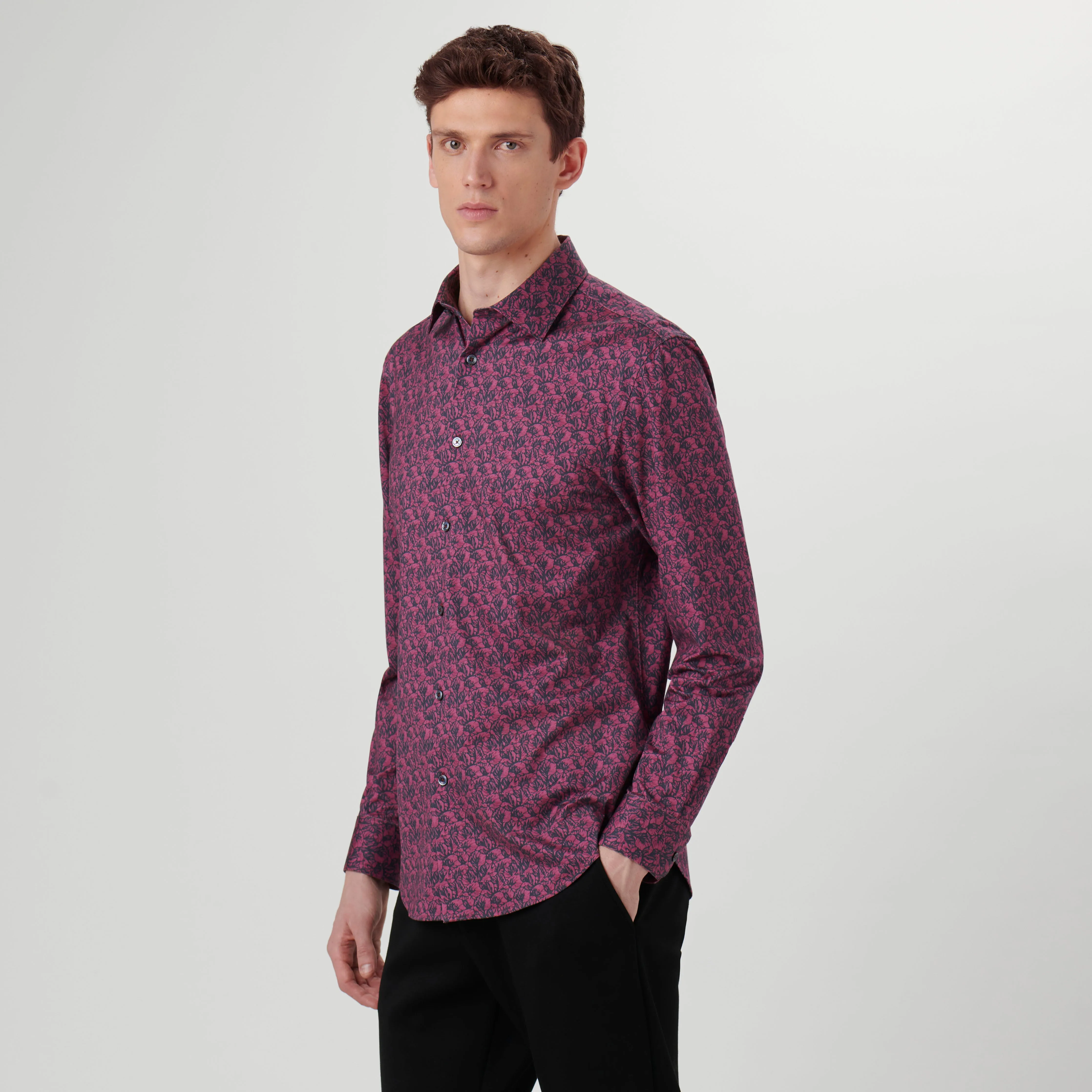 James Floral OoohCotton Shirt sold by Bugatchi product image thumbnail 3
