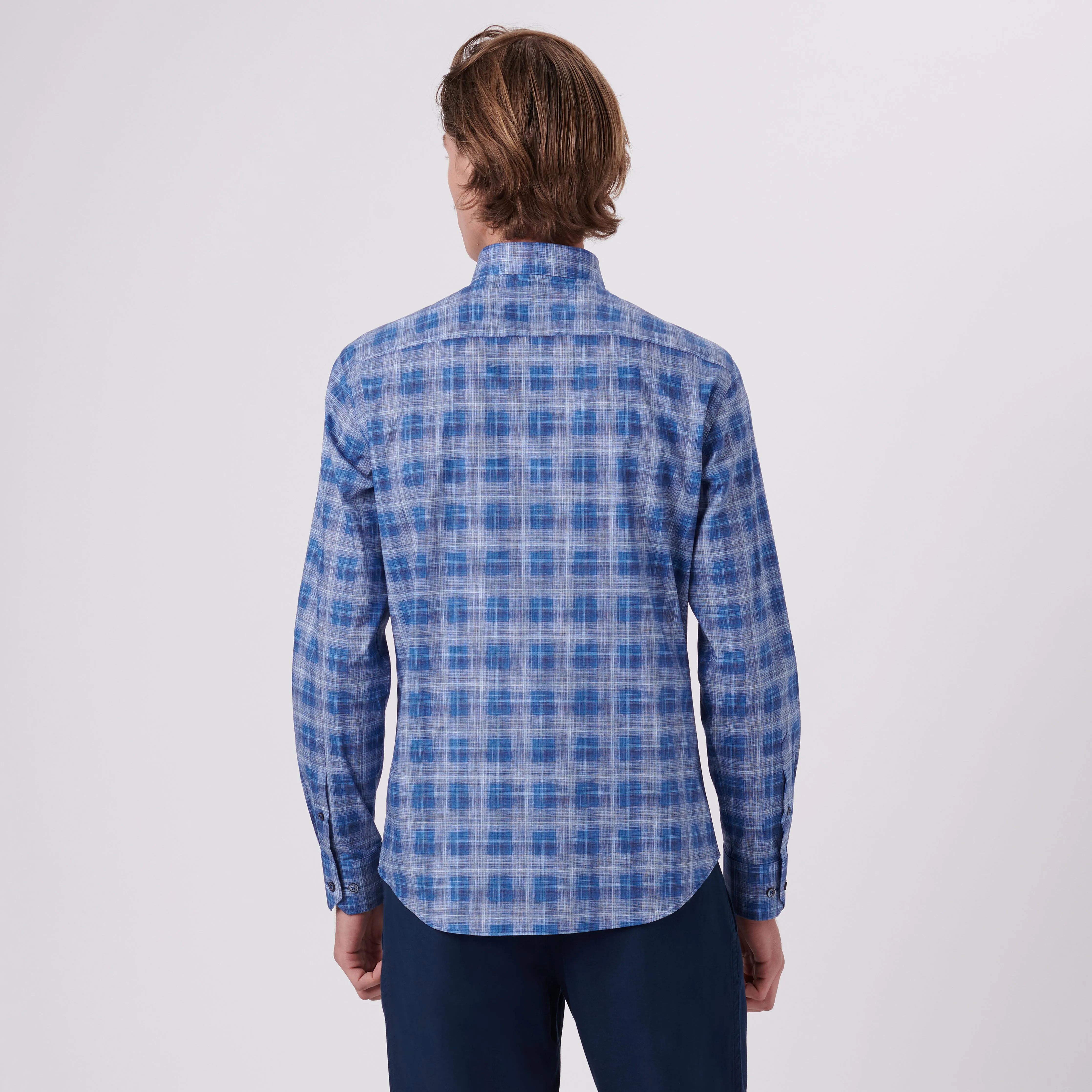 Axel Plaid Print Shirt sold by Bugatchi product image thumbnail 4