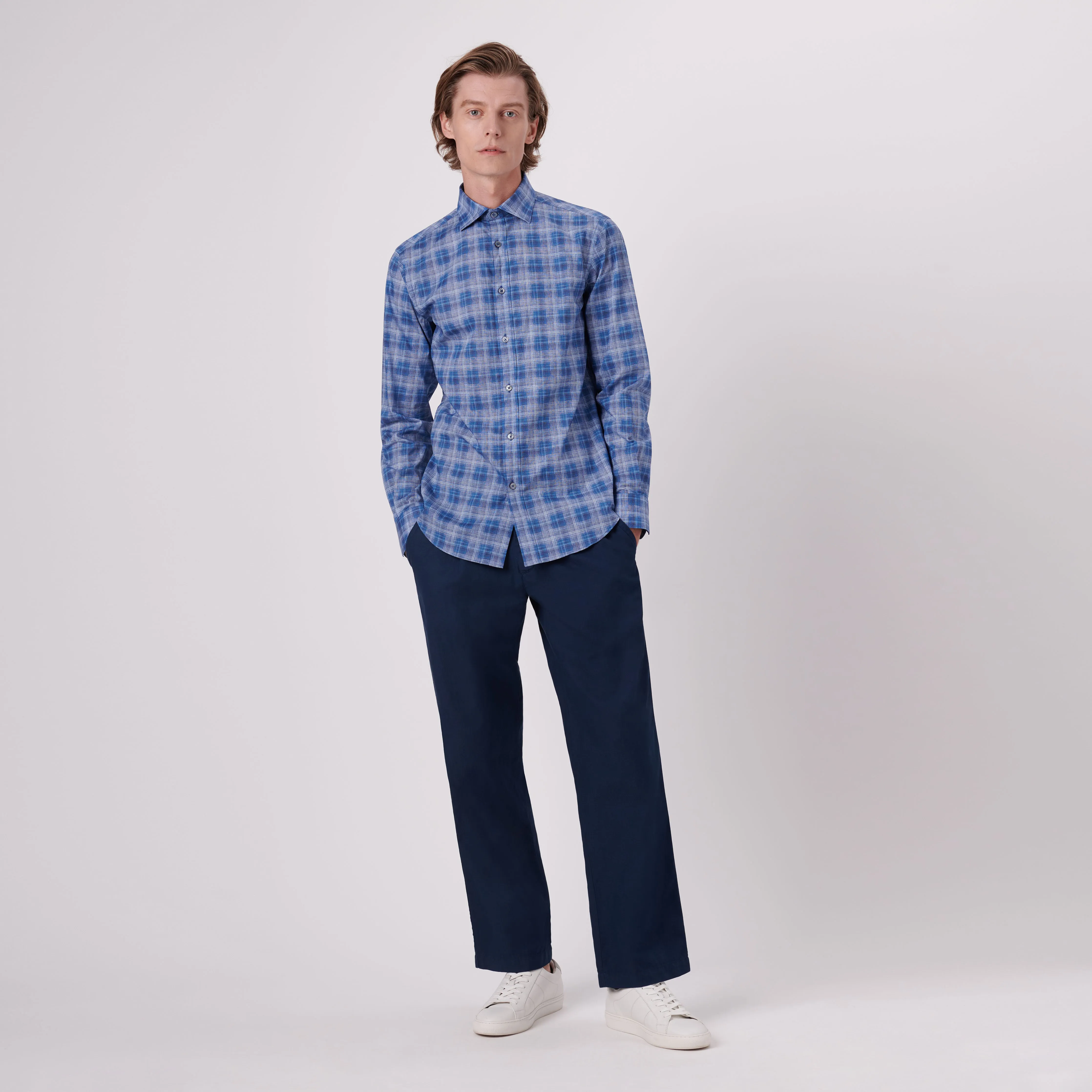 Axel Plaid Print Shirt sold by Bugatchi product image thumbnail 5
