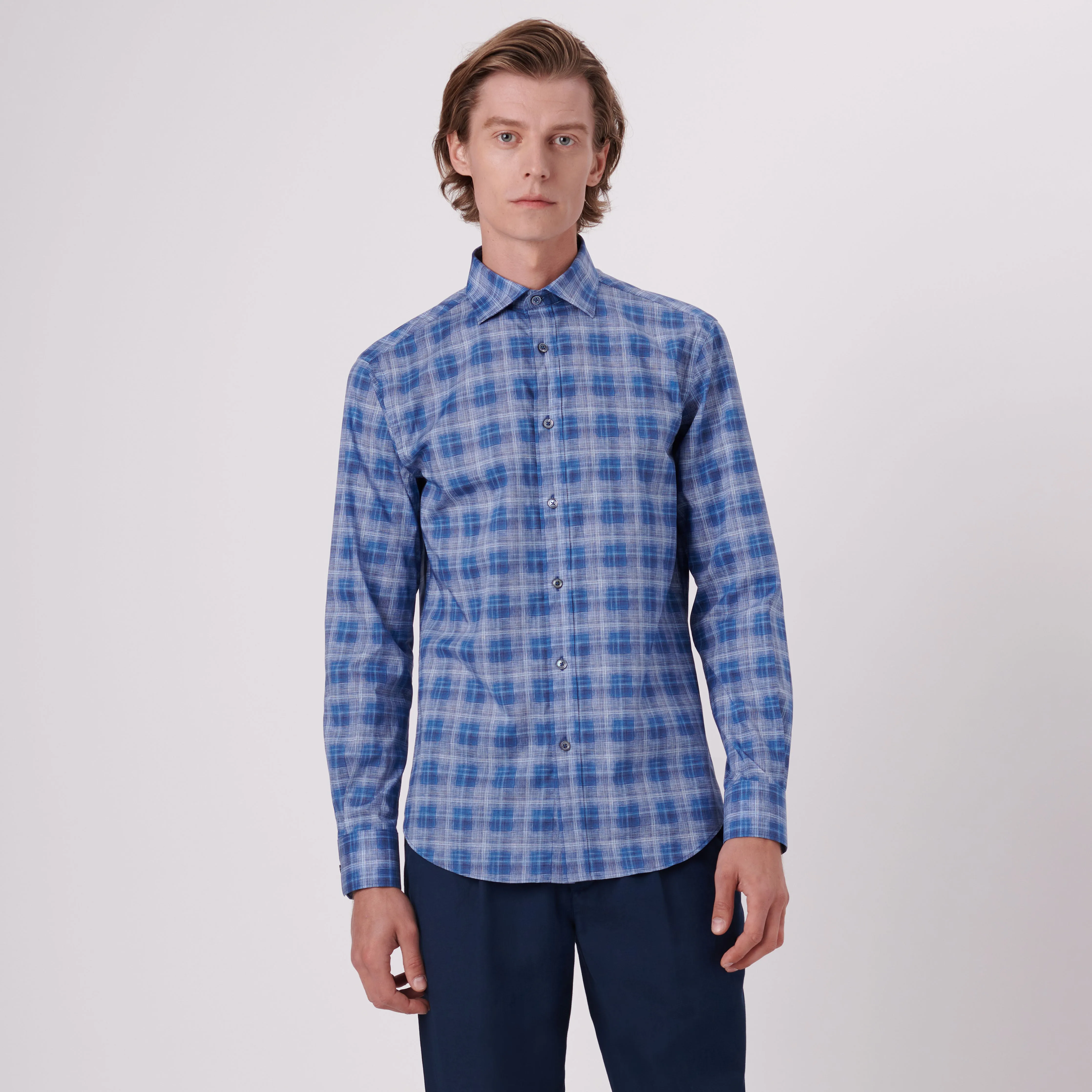 Axel Plaid Print Shirt sold by Bugatchi product image thumbnail 2