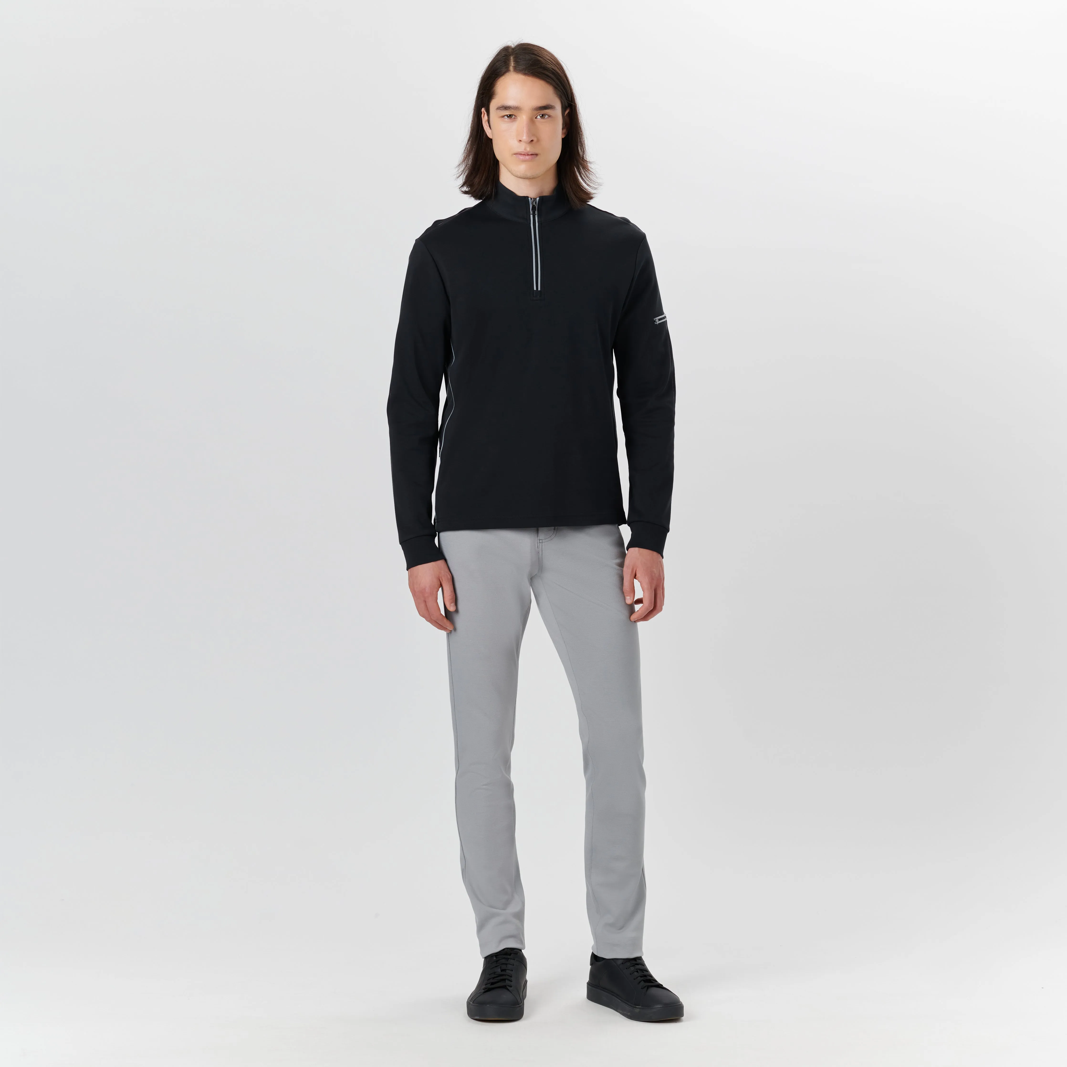 Long Sleeve Quarter Zip Pullover sold by Bugatchi product image thumbnail 5