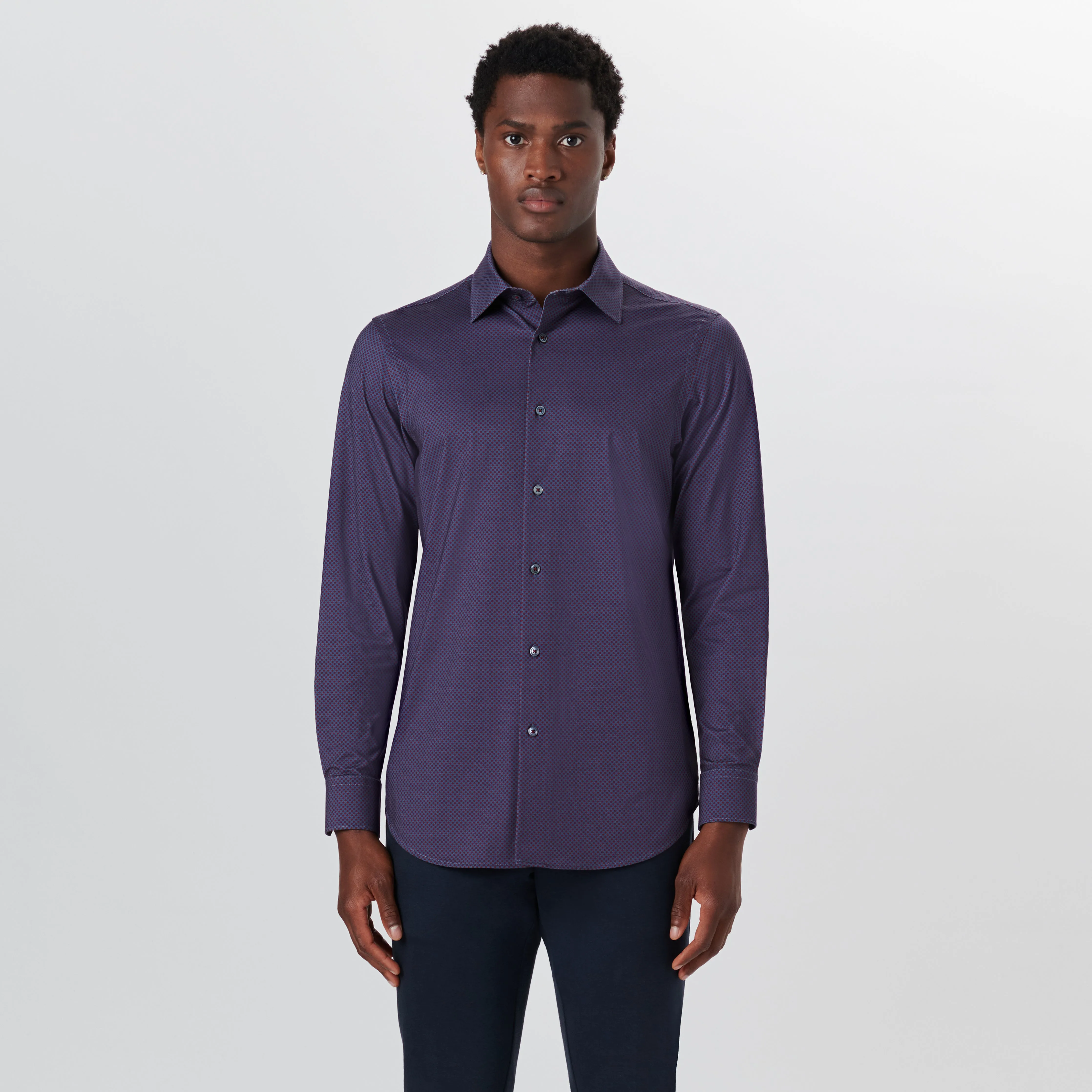 JAMES Dot Print OoohCotton Shirt sold by Bugatchi product image thumbnail 2
