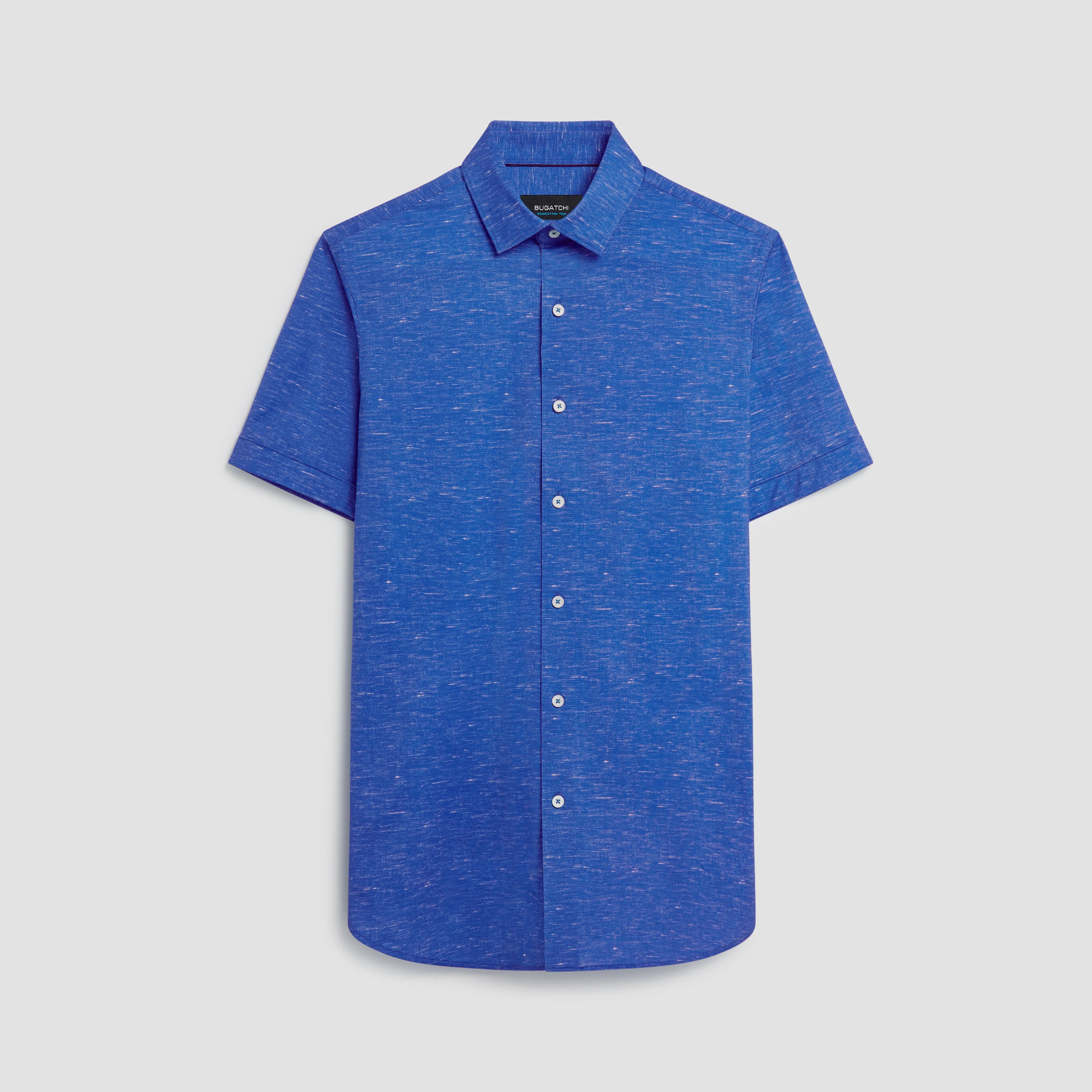 Miles Heather Print OoohCotton Short Sleeve Shirt sold by Bugatchi