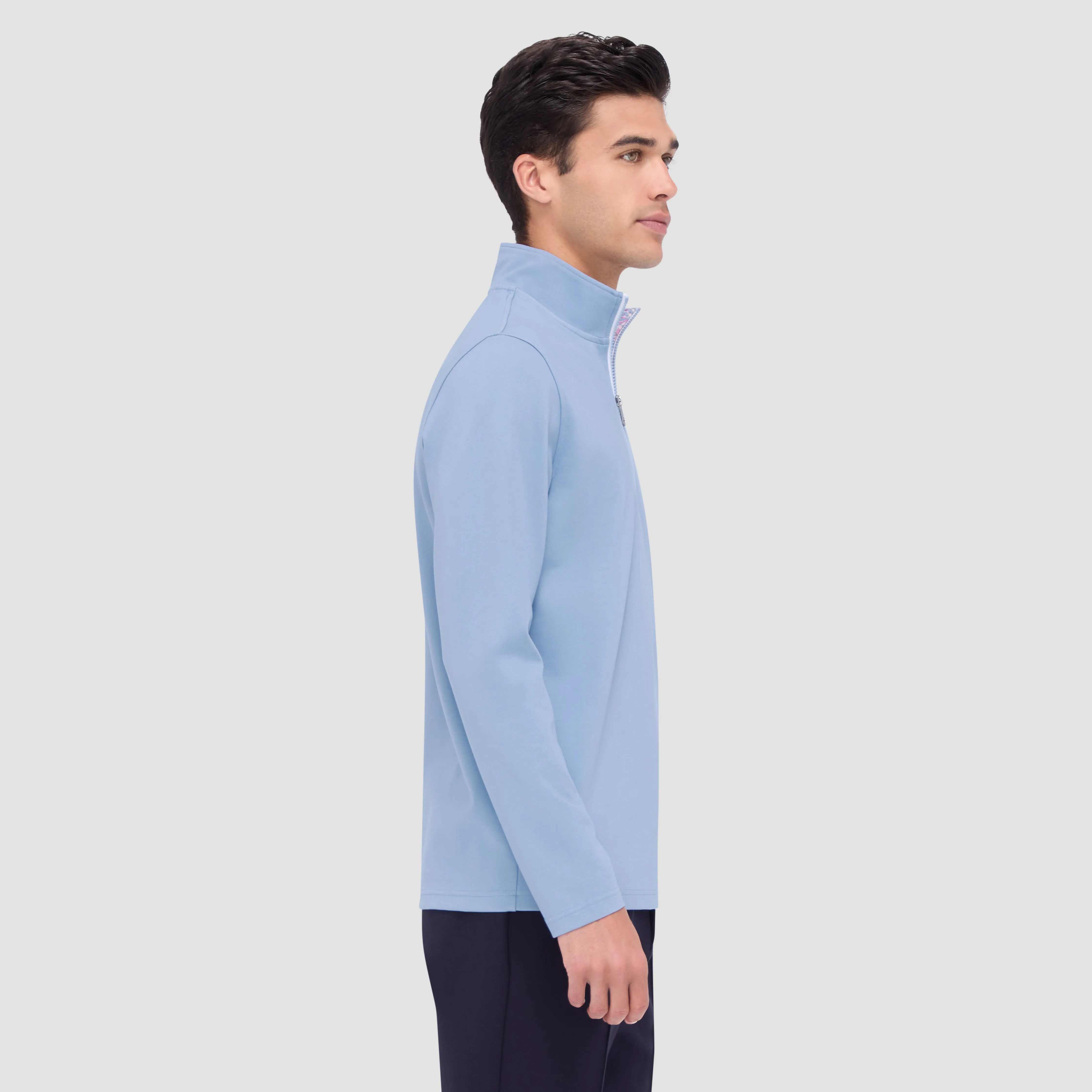 Contrast Performance Quarter-Zip Pullover sold by Bugatchi product image thumbnail 3