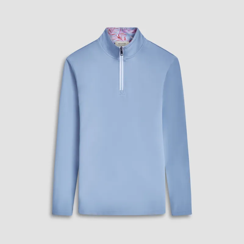 Contrast Performance Quarter-Zip Pullover sold by Bugatchi