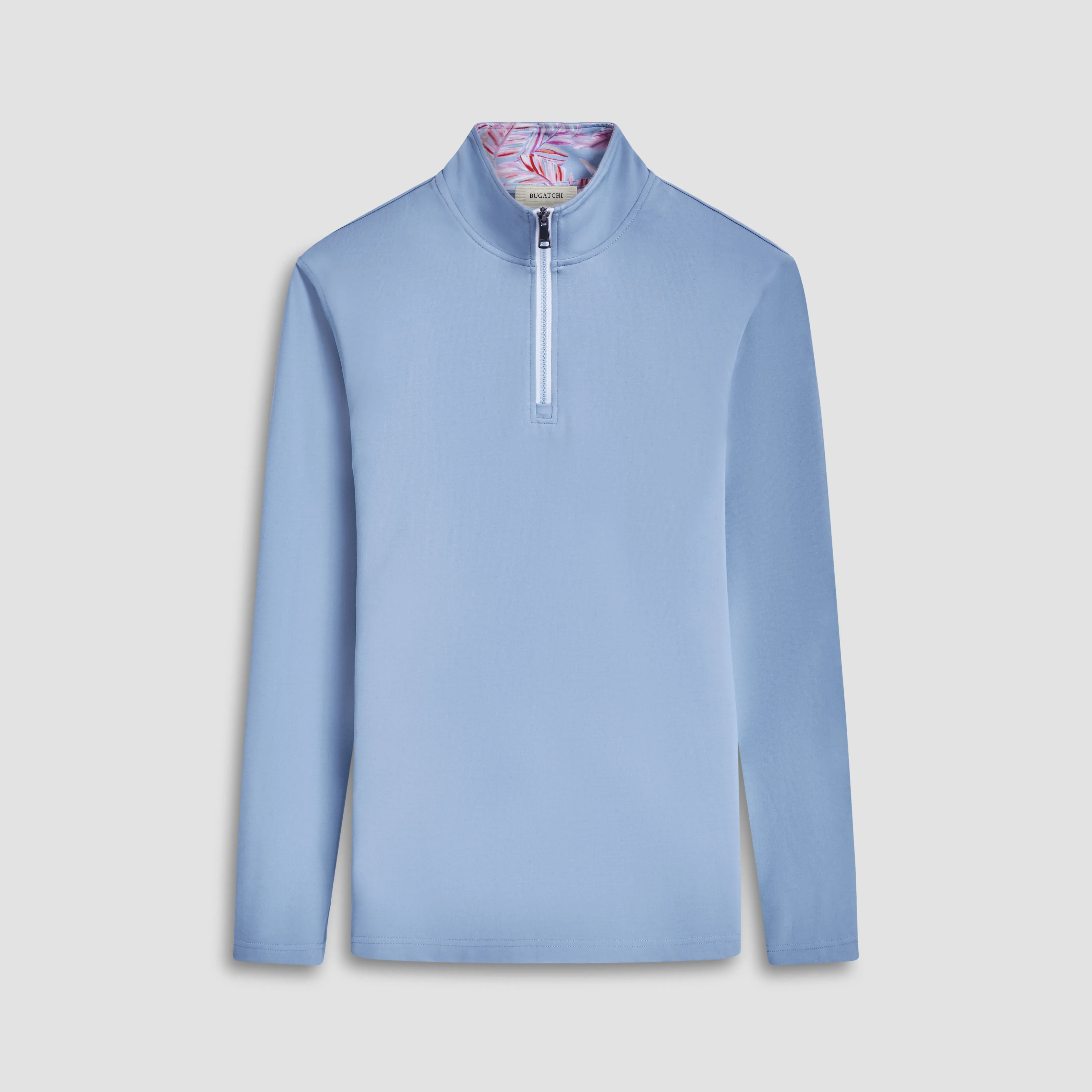 Contrast Performance Quarter-Zip Pullover sold by Bugatchi