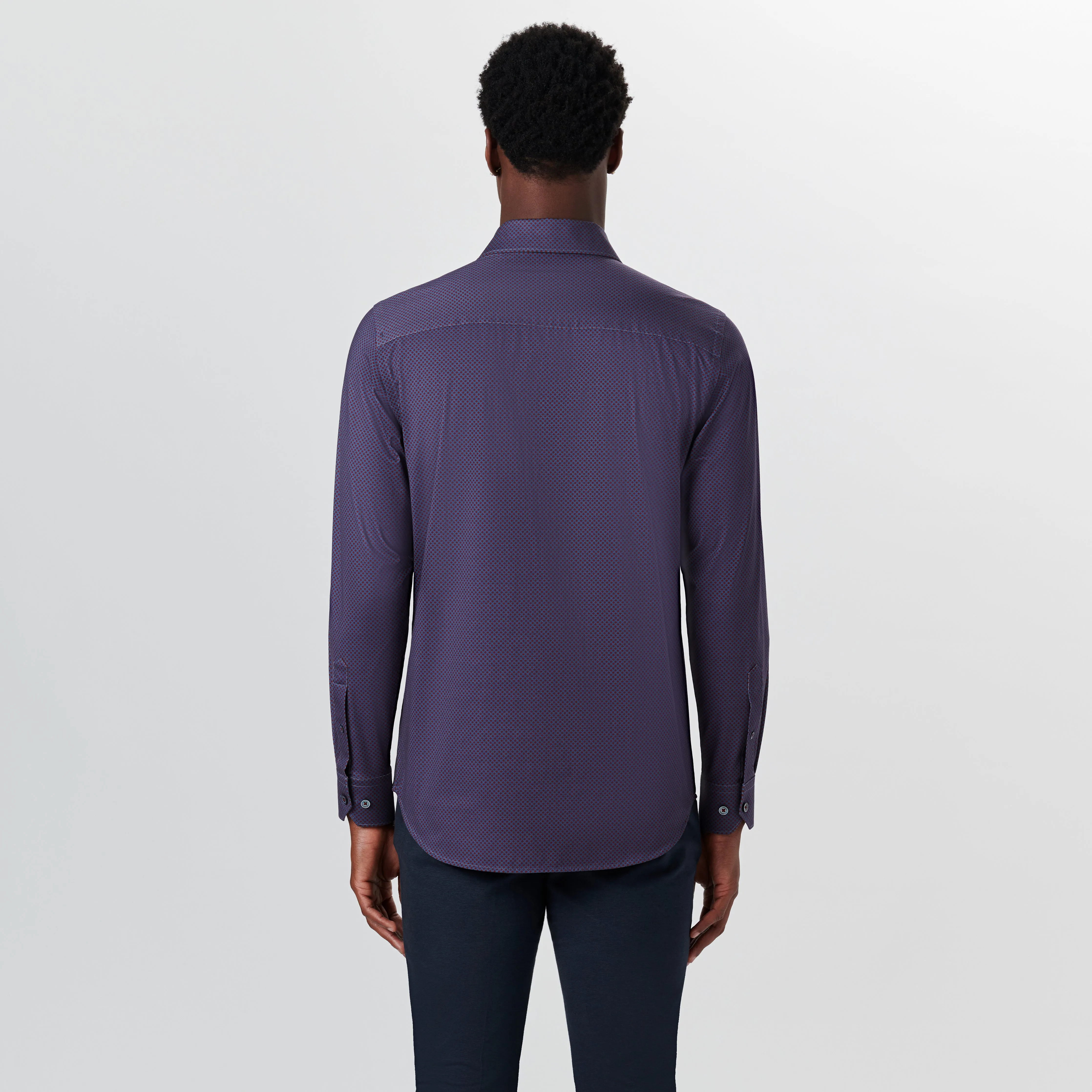 JAMES Dot Print OoohCotton Shirt sold by Bugatchi product image thumbnail 4