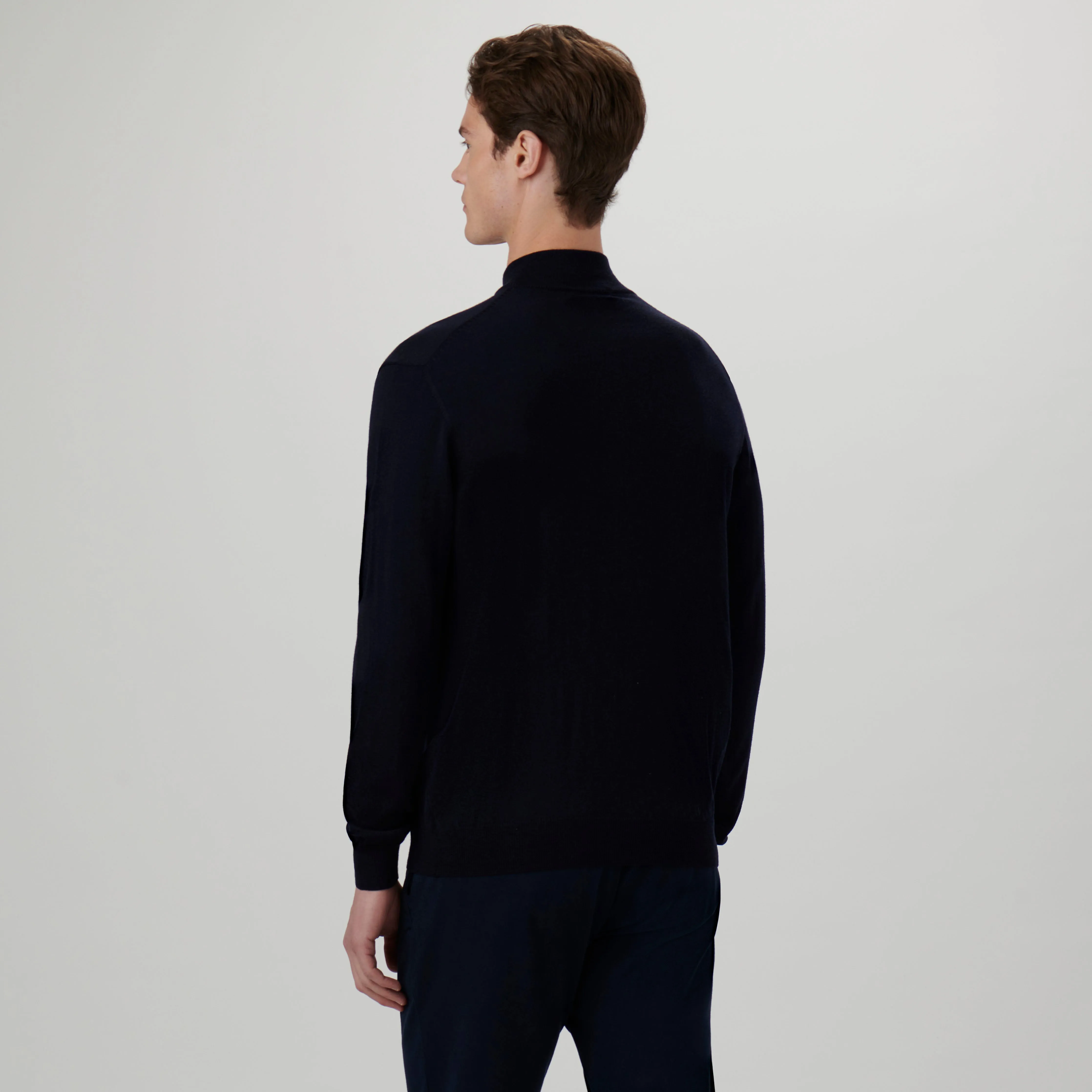 Super Merino Solid Sweater Jacket sold by Bugatchi product image thumbnail 4