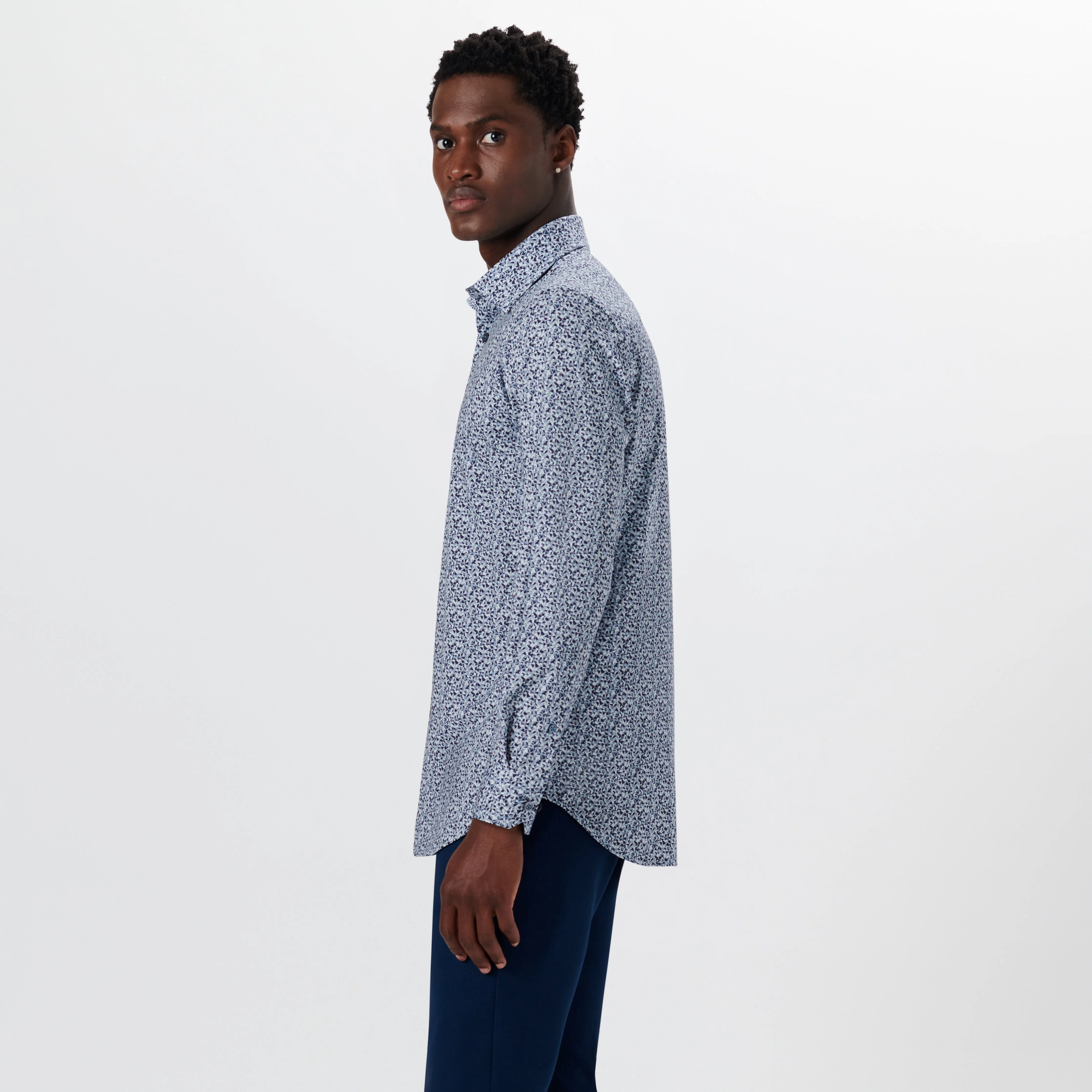 JAMES Abstract Print OoohCotton Shirt sold by Bugatchi product image thumbnail 3