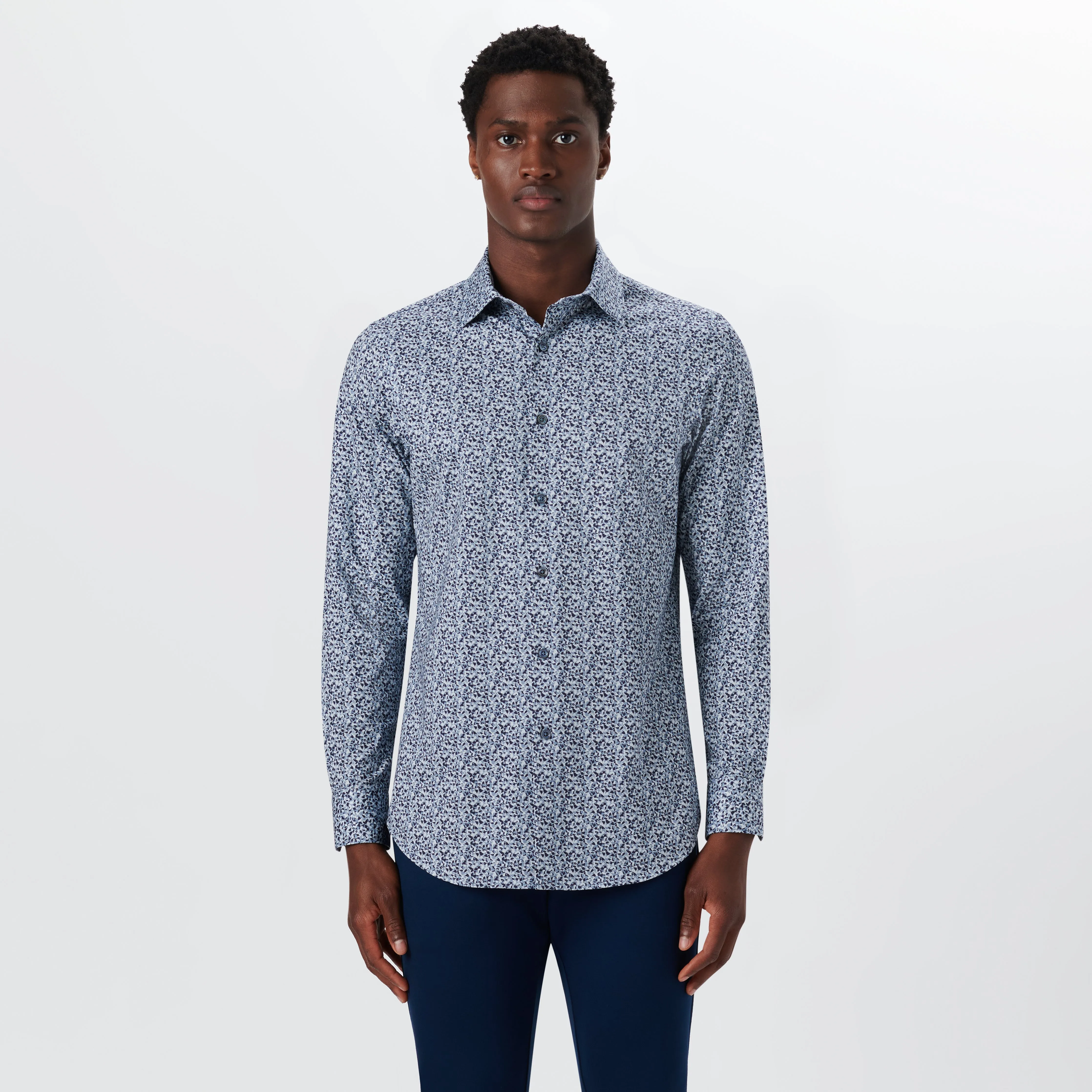 JAMES Abstract Print OoohCotton Shirt sold by Bugatchi product image thumbnail 2