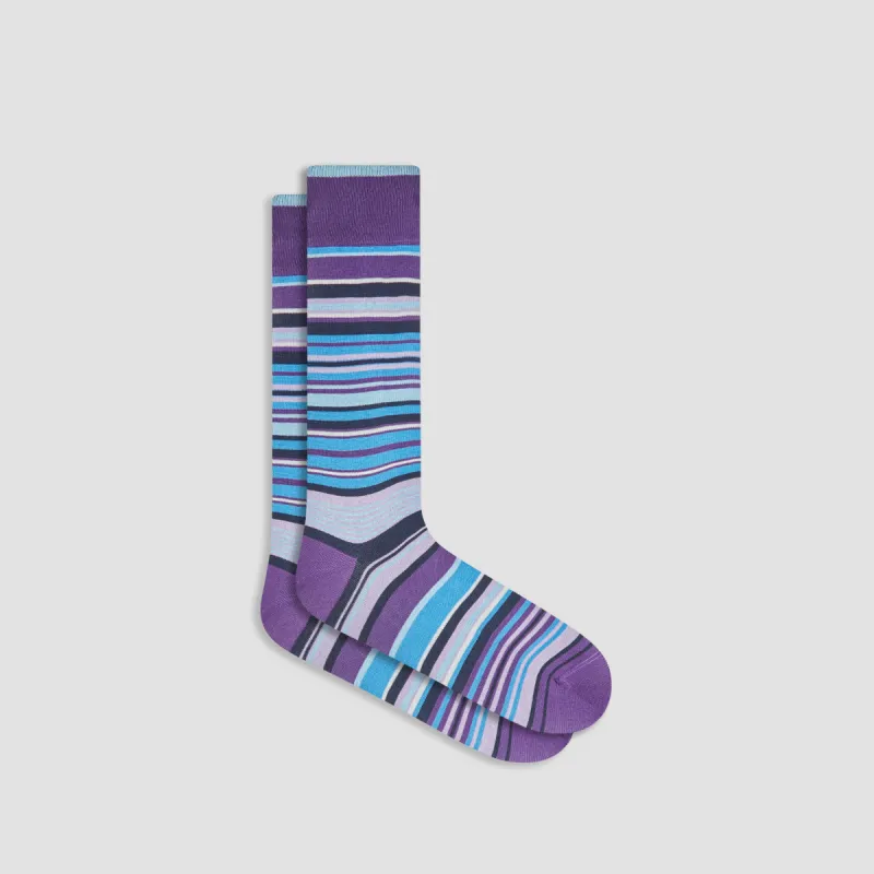 Striped Mid-Calf Socks sold by Bugatchi