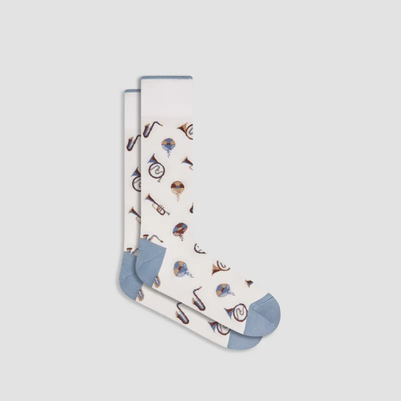 Musical Mid-Calf Socks sold by Bugatchi