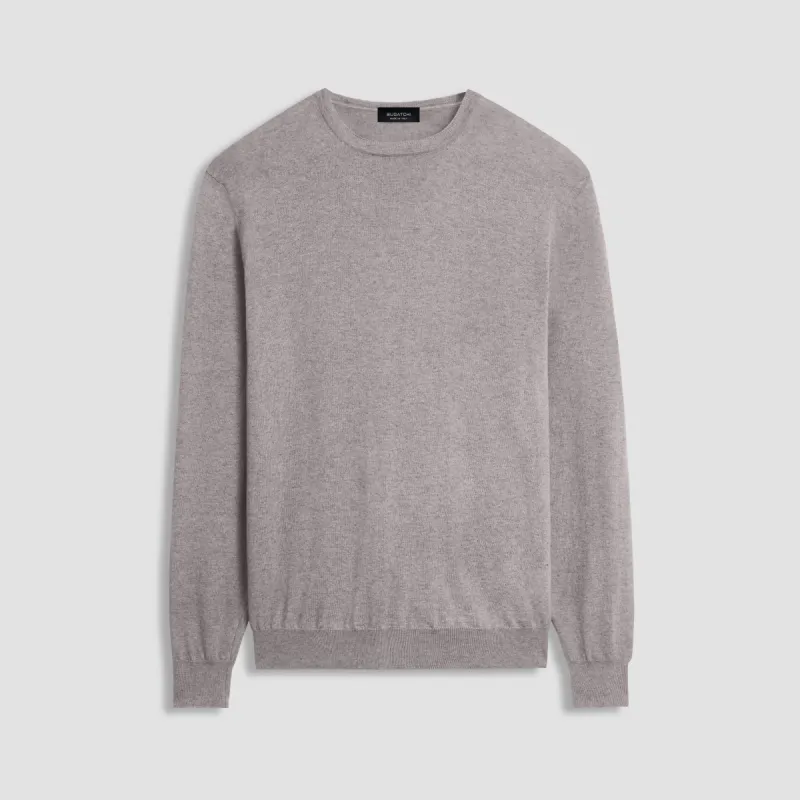 Solid Cotton Cashmere Crew Neck Sweater sold by Bugatchi