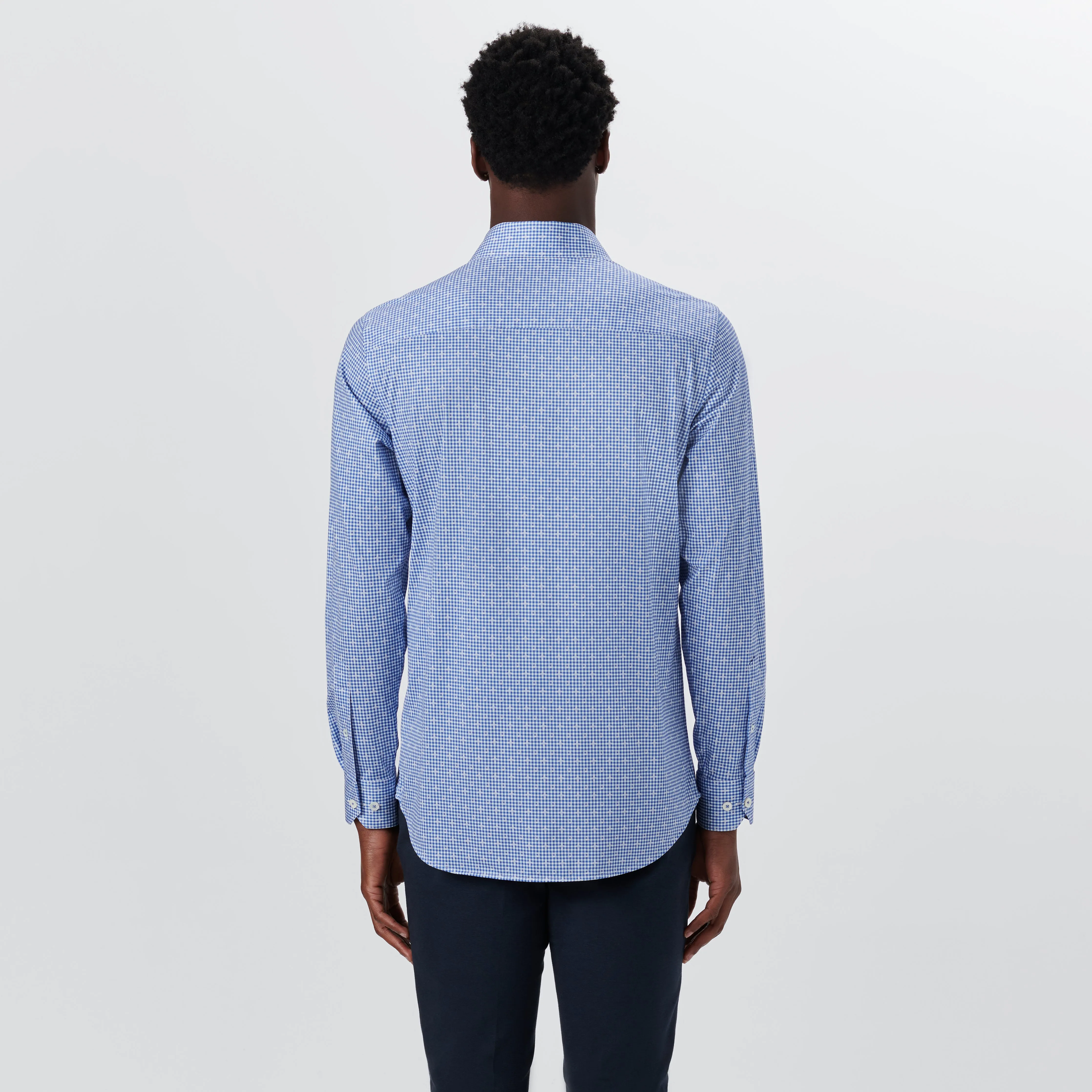 JAMES Pin Check OoohCotton Shirt sold by Bugatchi product image thumbnail 4