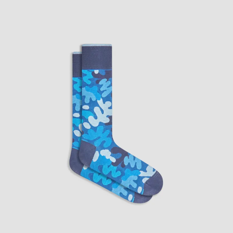 Abstract Mid-Calf Socks sold by Bugatchi
