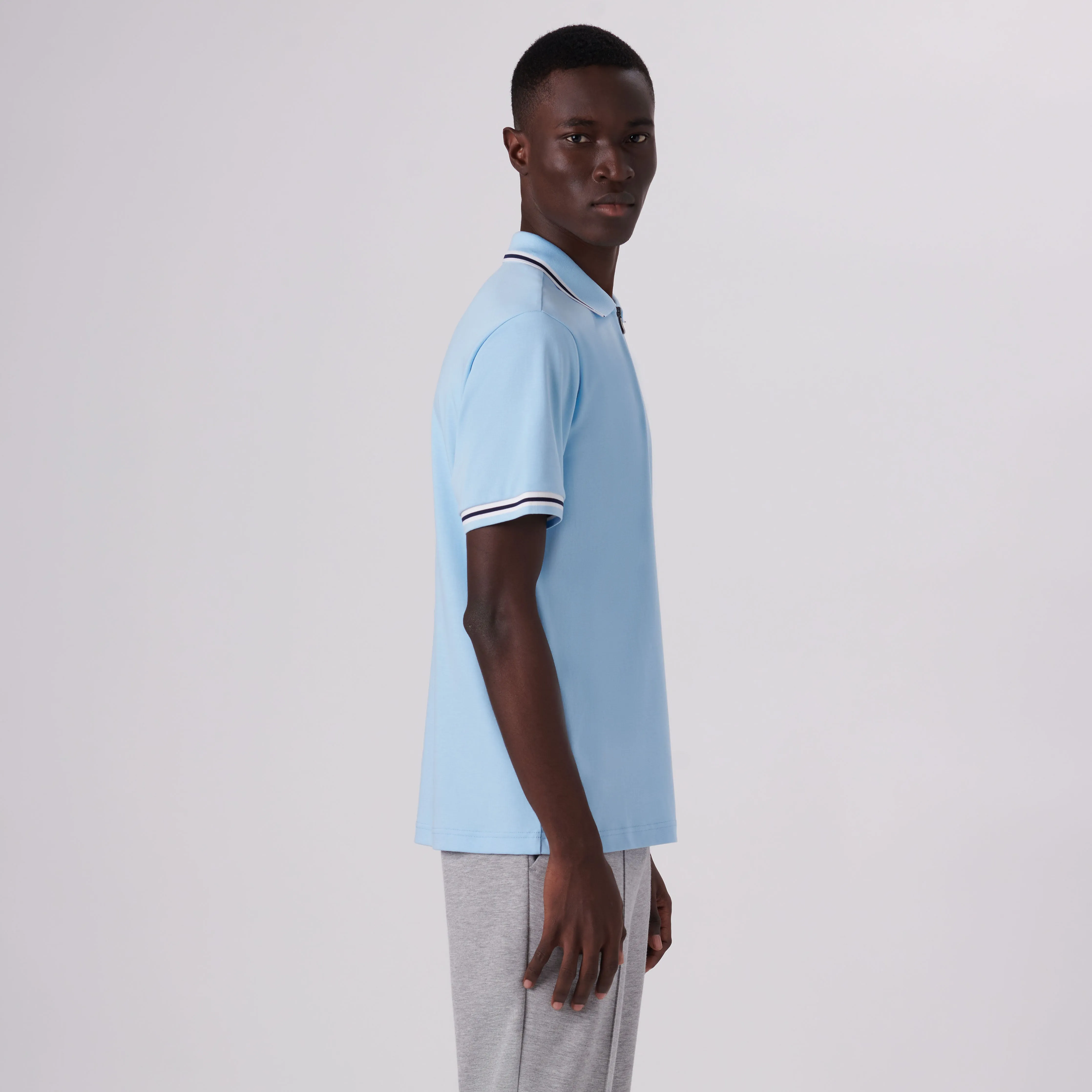 Quarter Zip Polo Shirt sold by Bugatchi product image thumbnail 3