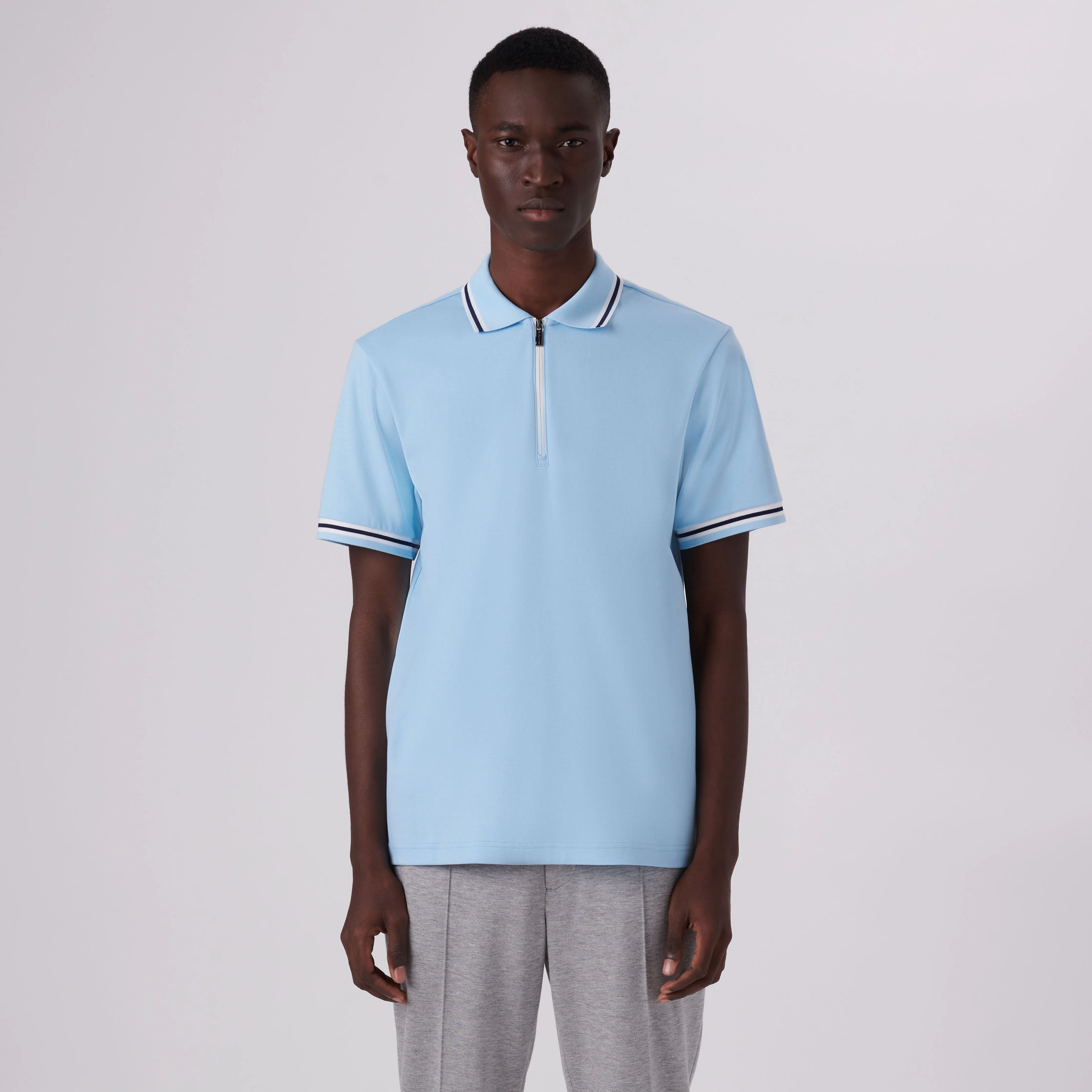 Quarter Zip Polo Shirt sold by Bugatchi product image thumbnail 2