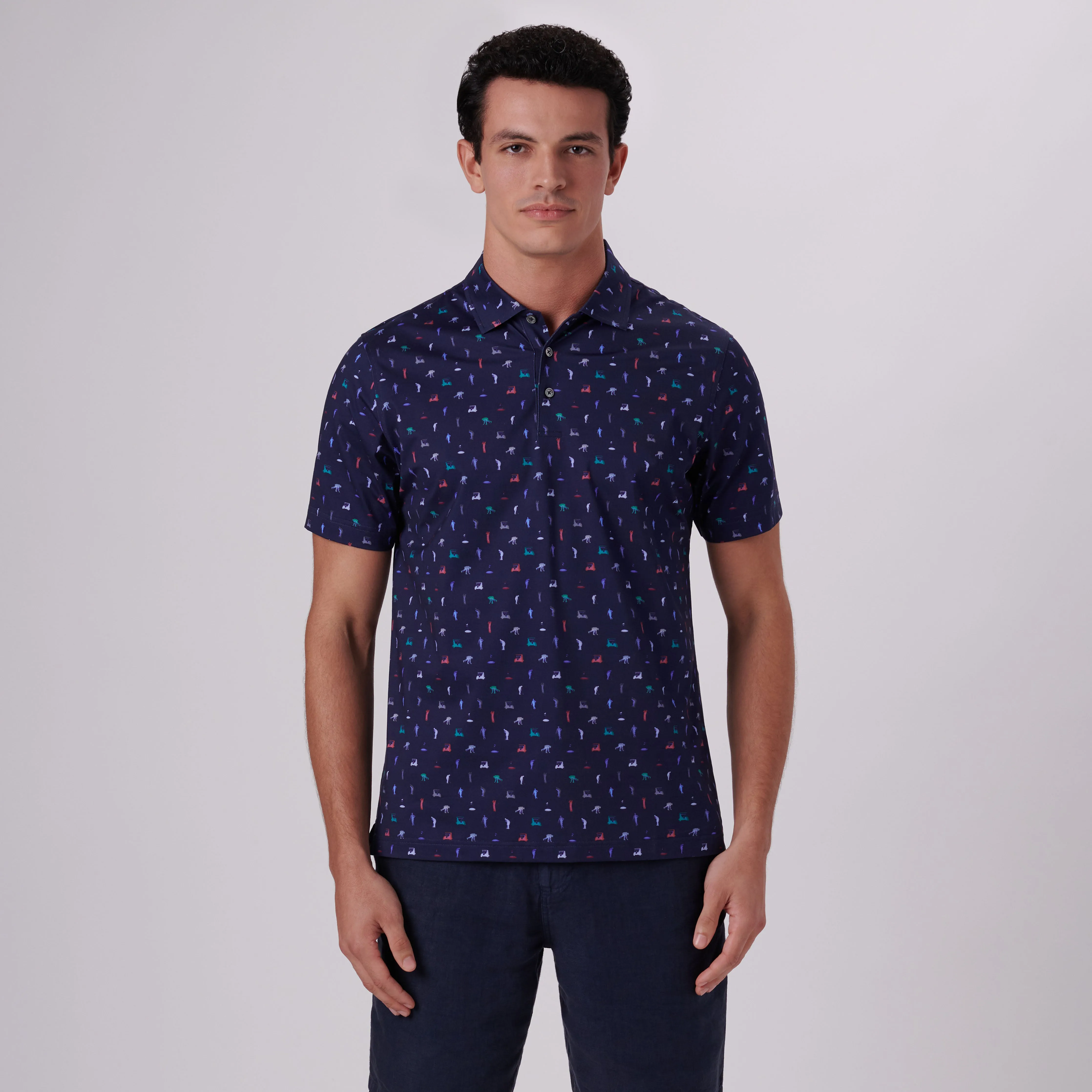 Victor Golf Print OoohCotton Polo sold by Bugatchi product image thumbnail 2