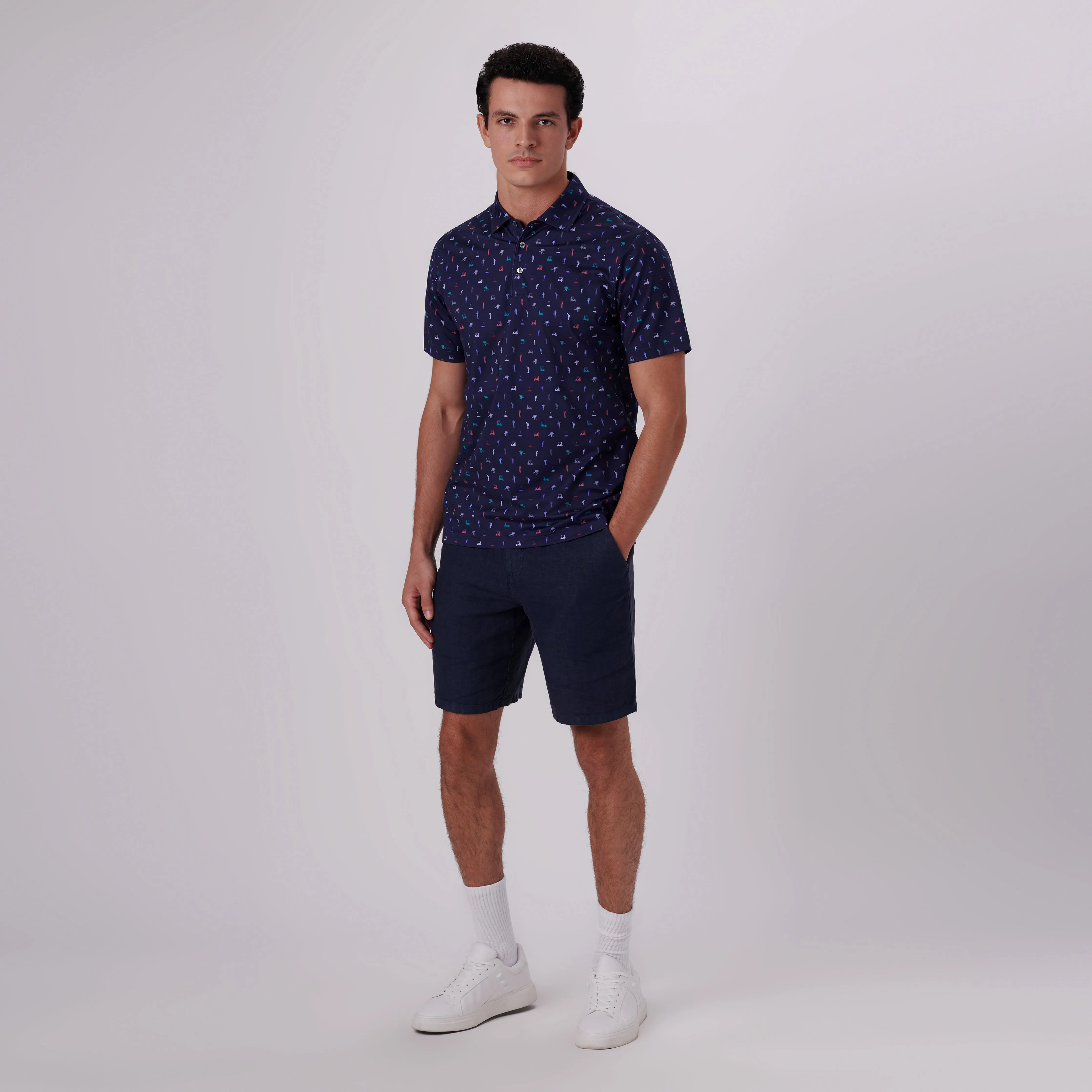Victor Golf Print OoohCotton Polo sold by Bugatchi product image thumbnail 5