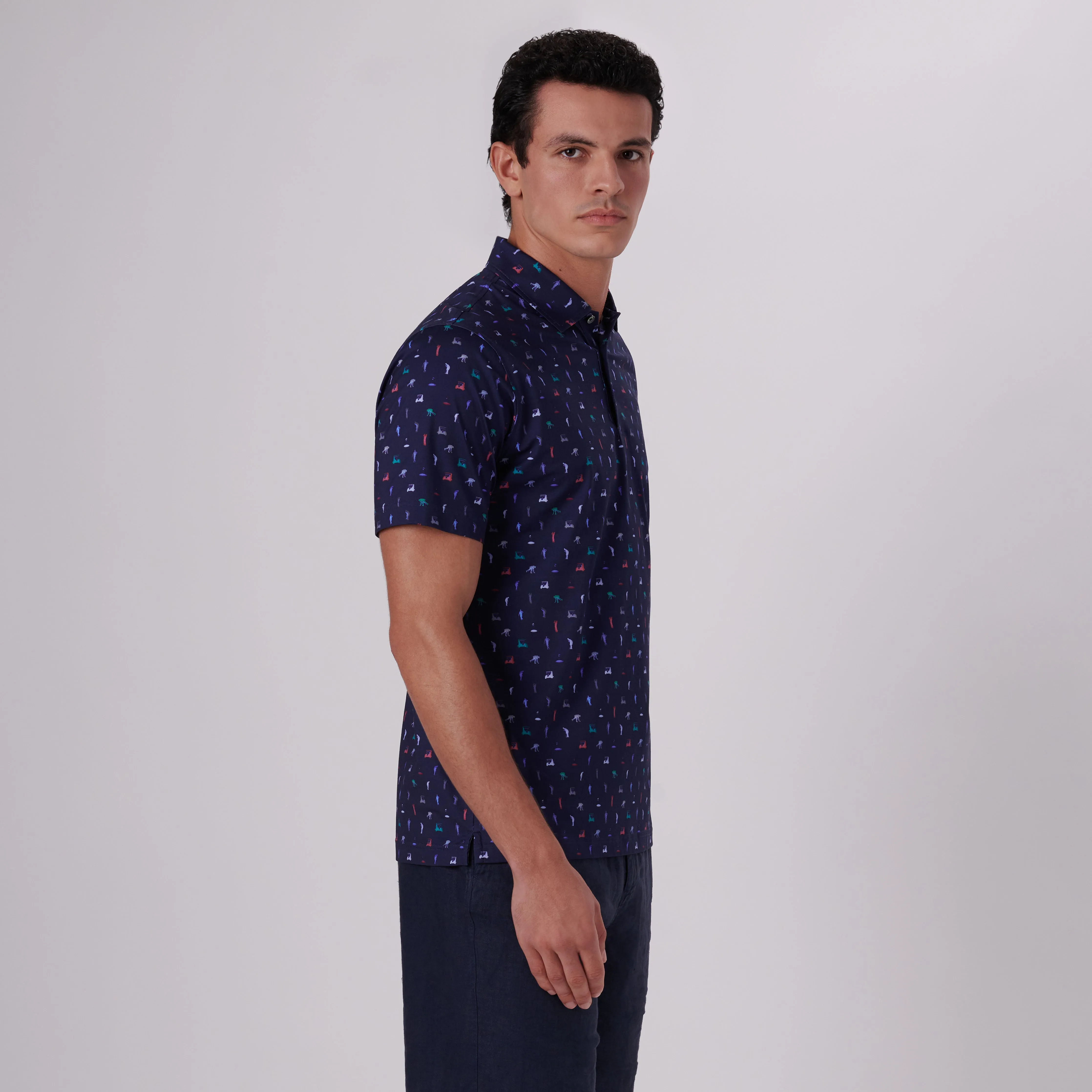 Victor Golf Print OoohCotton Polo sold by Bugatchi product image thumbnail 3