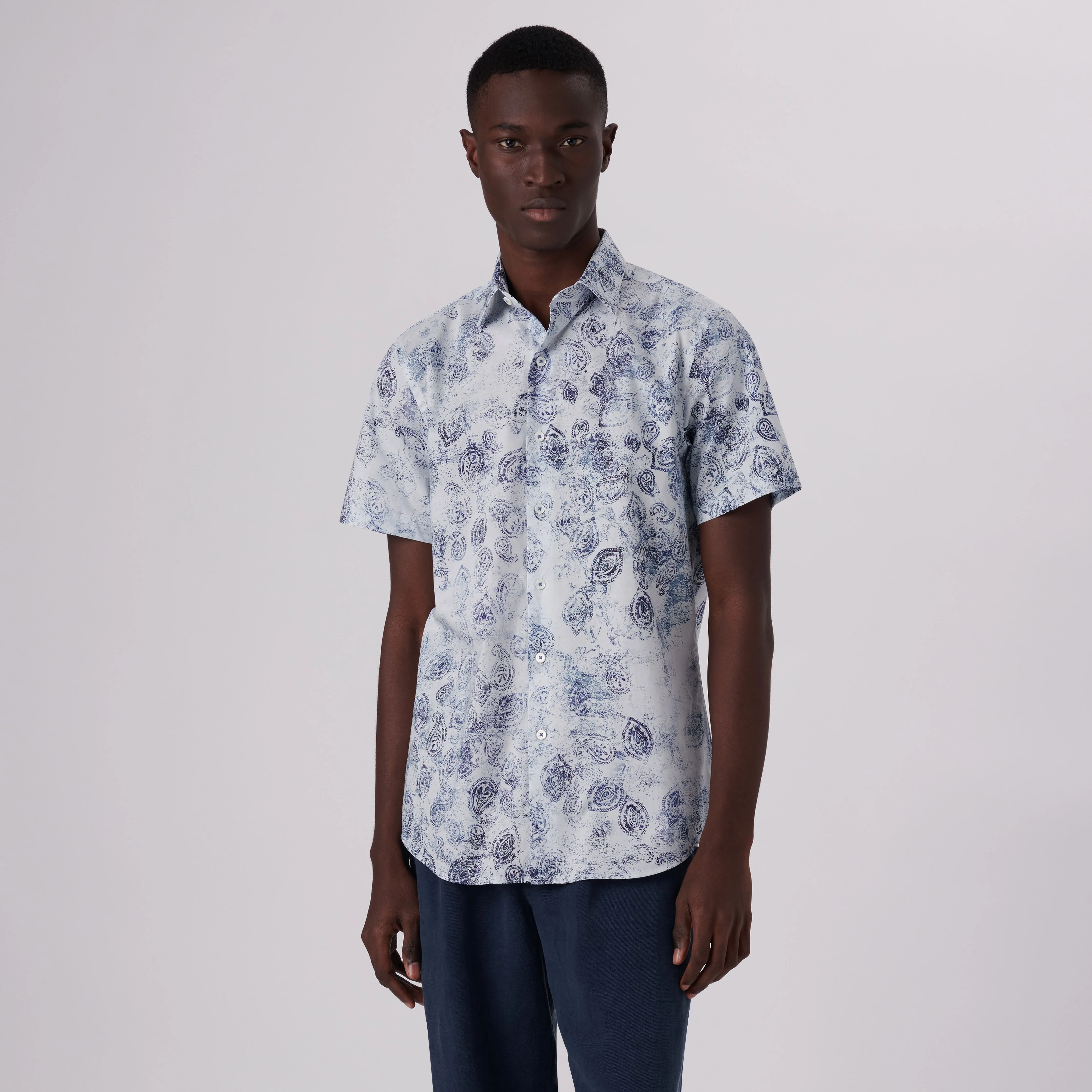 Orson Paisley Print Short Sleeve Shirt sold by Bugatchi product image thumbnail 2