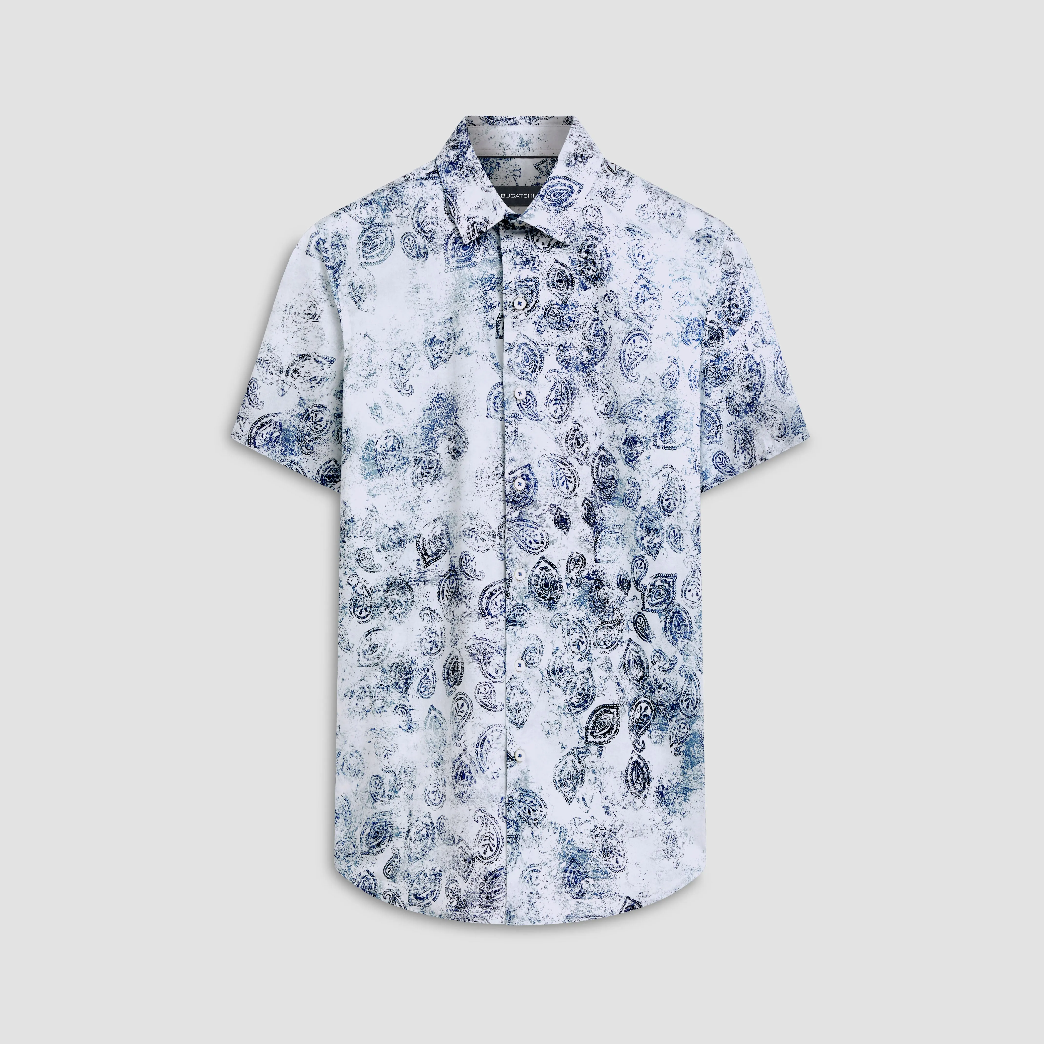 Orson Paisley Print Short Sleeve Shirt sold by Bugatchi