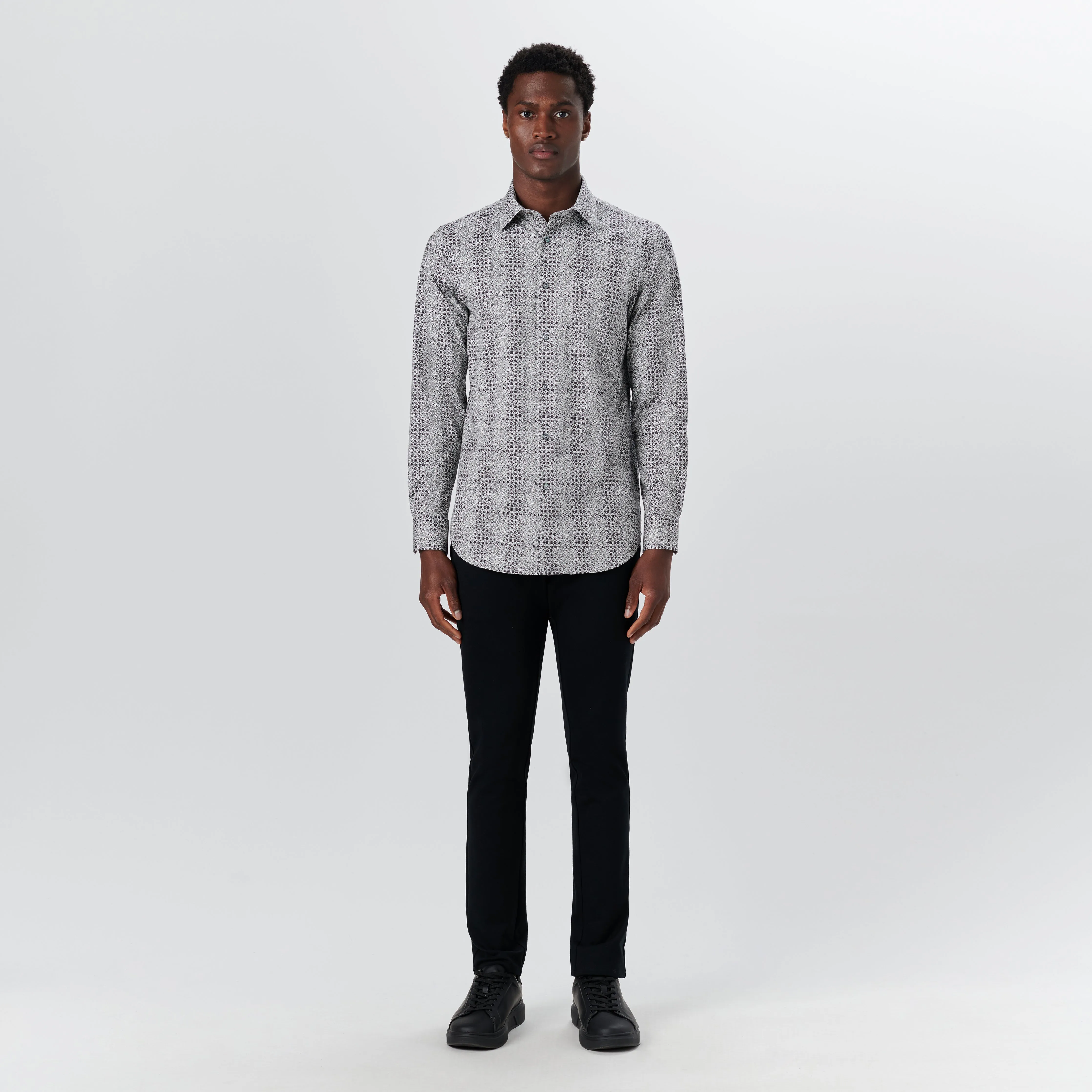 JAMES Abstract Print OoohCotton Shirt sold by Bugatchi product image thumbnail 5