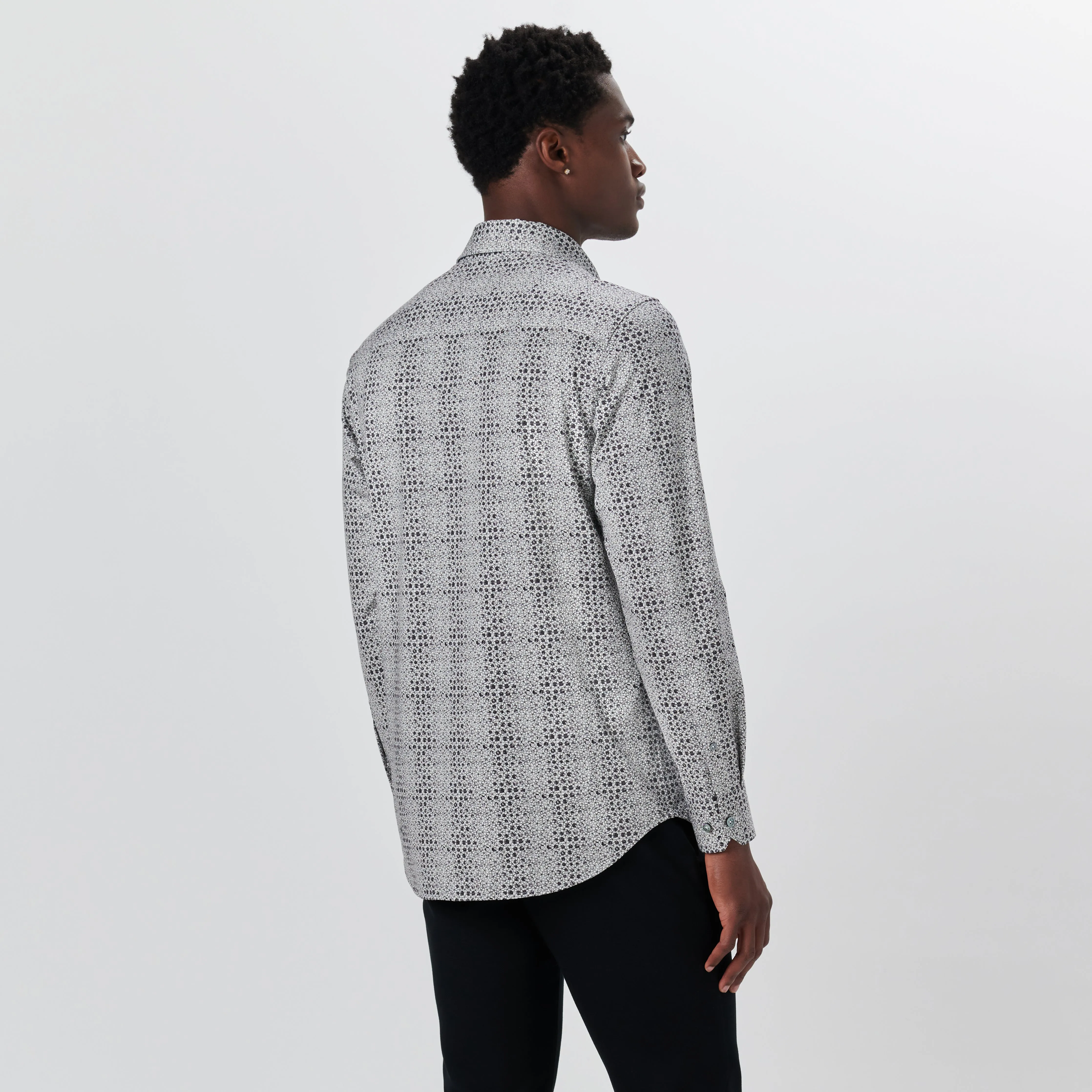 JAMES Abstract Print OoohCotton Shirt sold by Bugatchi product image thumbnail 4