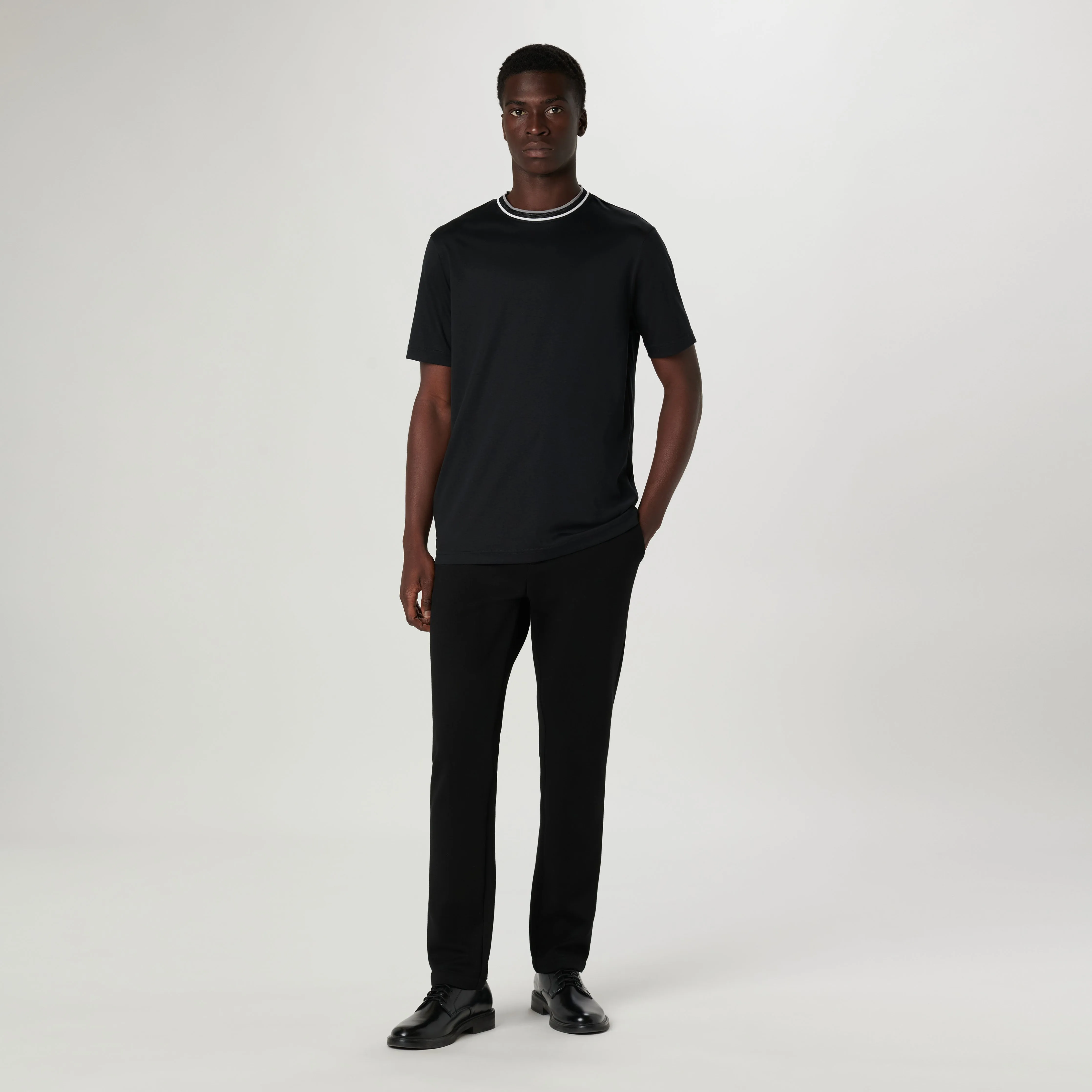 Crew Neck Pima T-Shirt sold by Bugatchi product image thumbnail 5