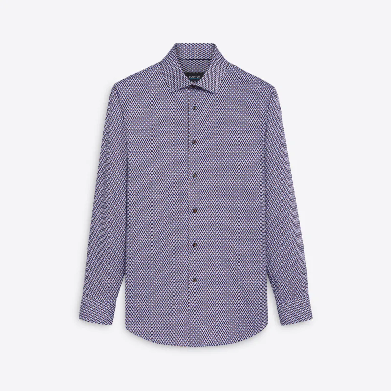 JAMES Geometric Print OoohCotton Shirt sold by Bugatchi