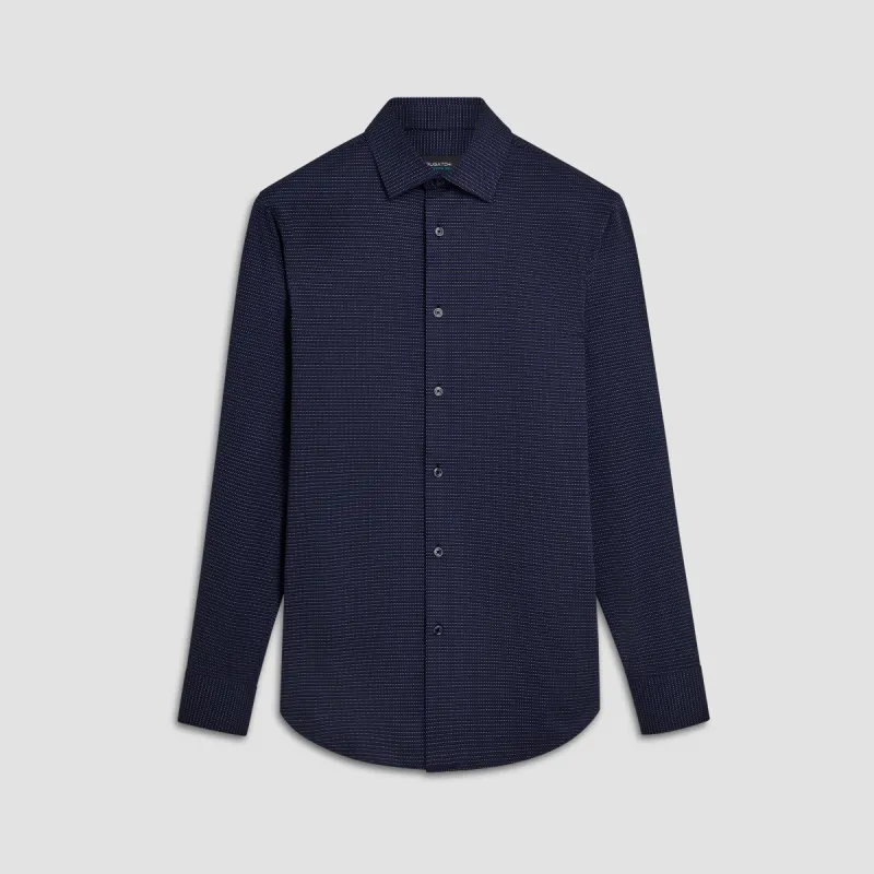 James Chalk Stripe Print OoohCotton Shirt sold by Bugatchi
