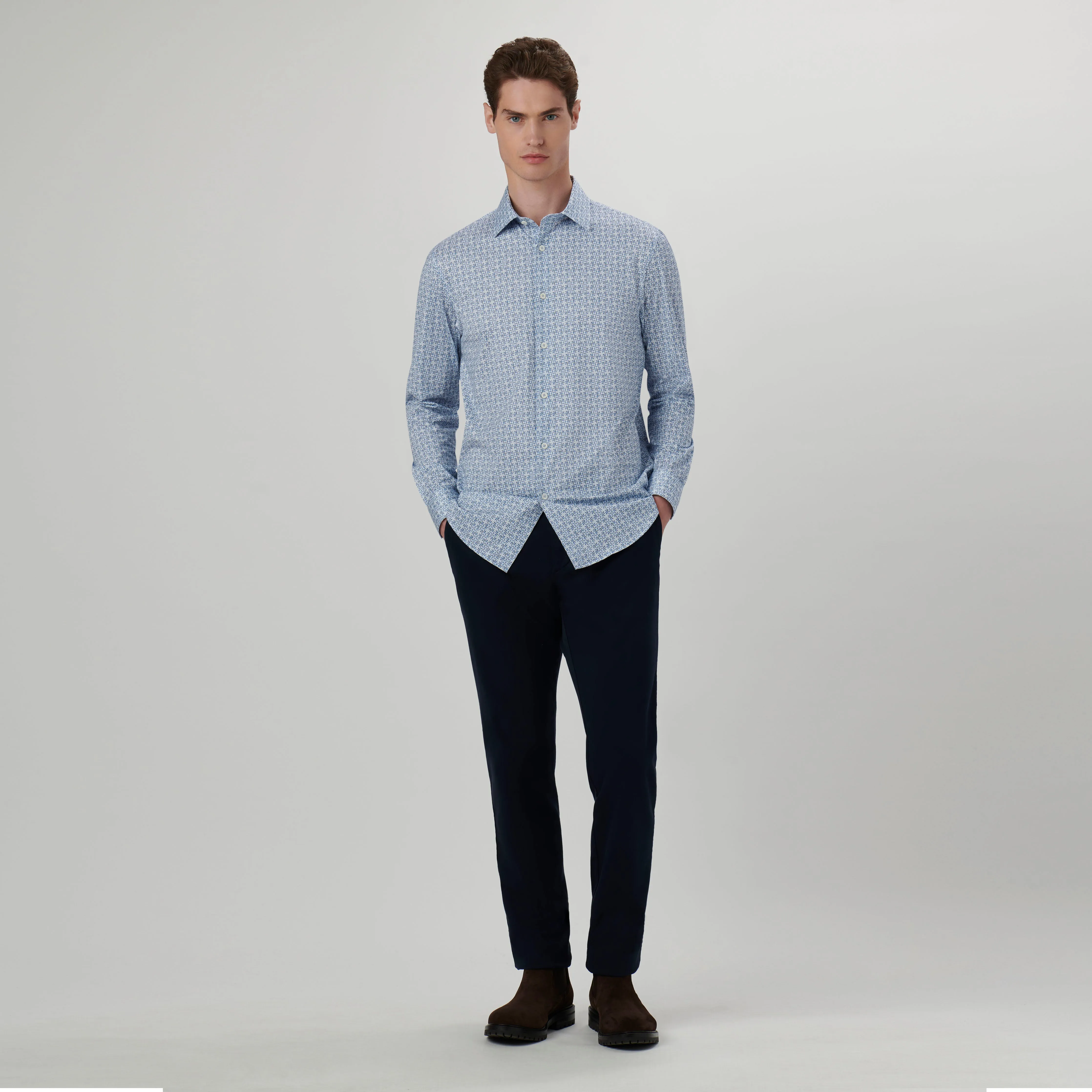 James Geometric OoohCotton Shirt sold by Bugatchi product image thumbnail 5
