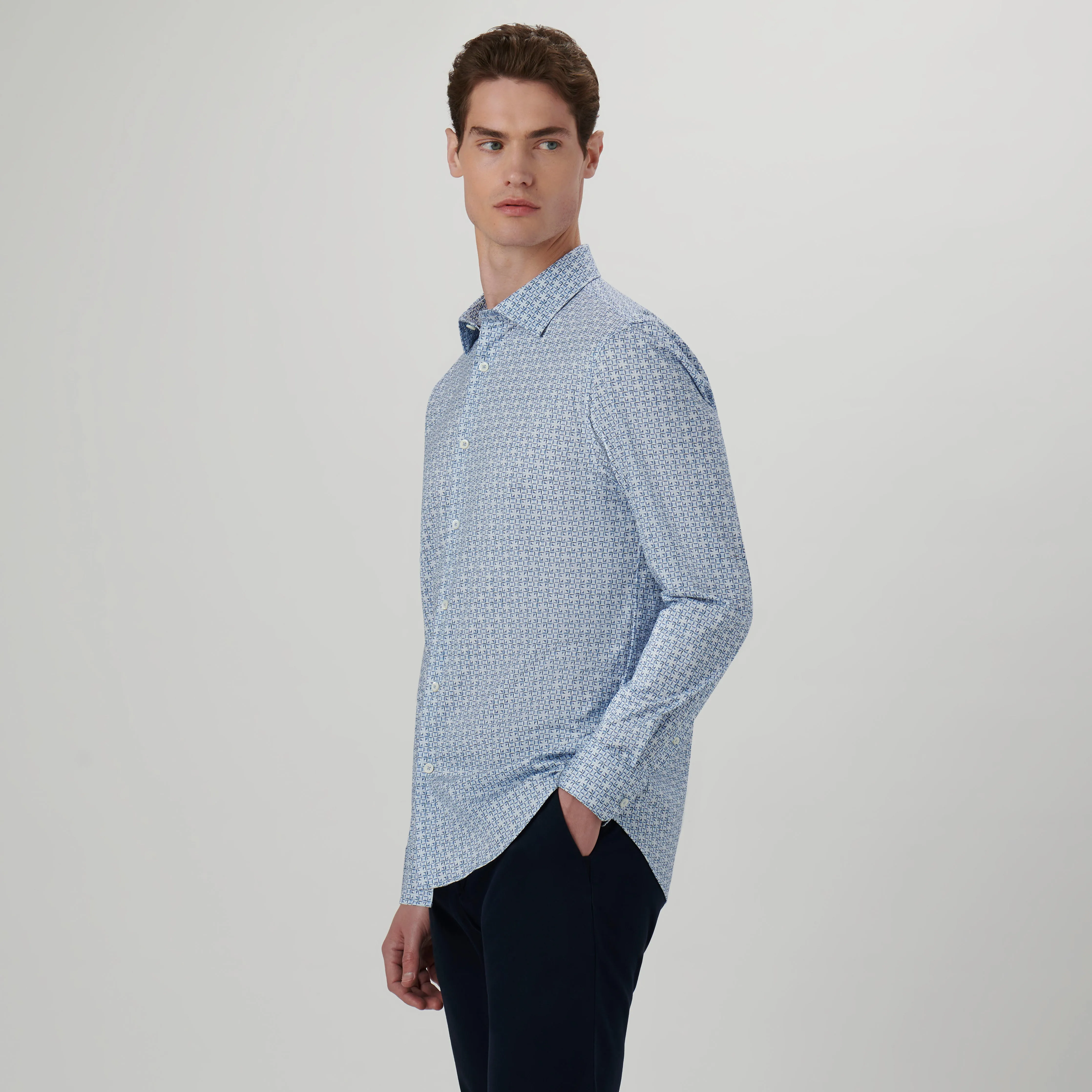 James Geometric OoohCotton Shirt sold by Bugatchi product image thumbnail 3
