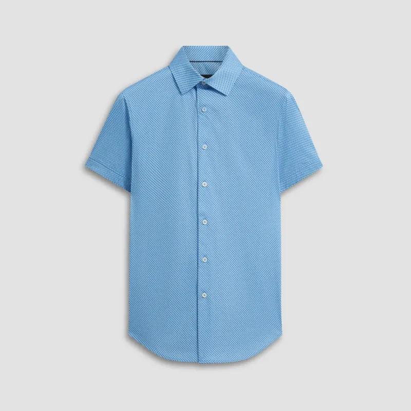 Miles Geometric OoohCotton Short Sleeve Shirt sold by Bugatchi