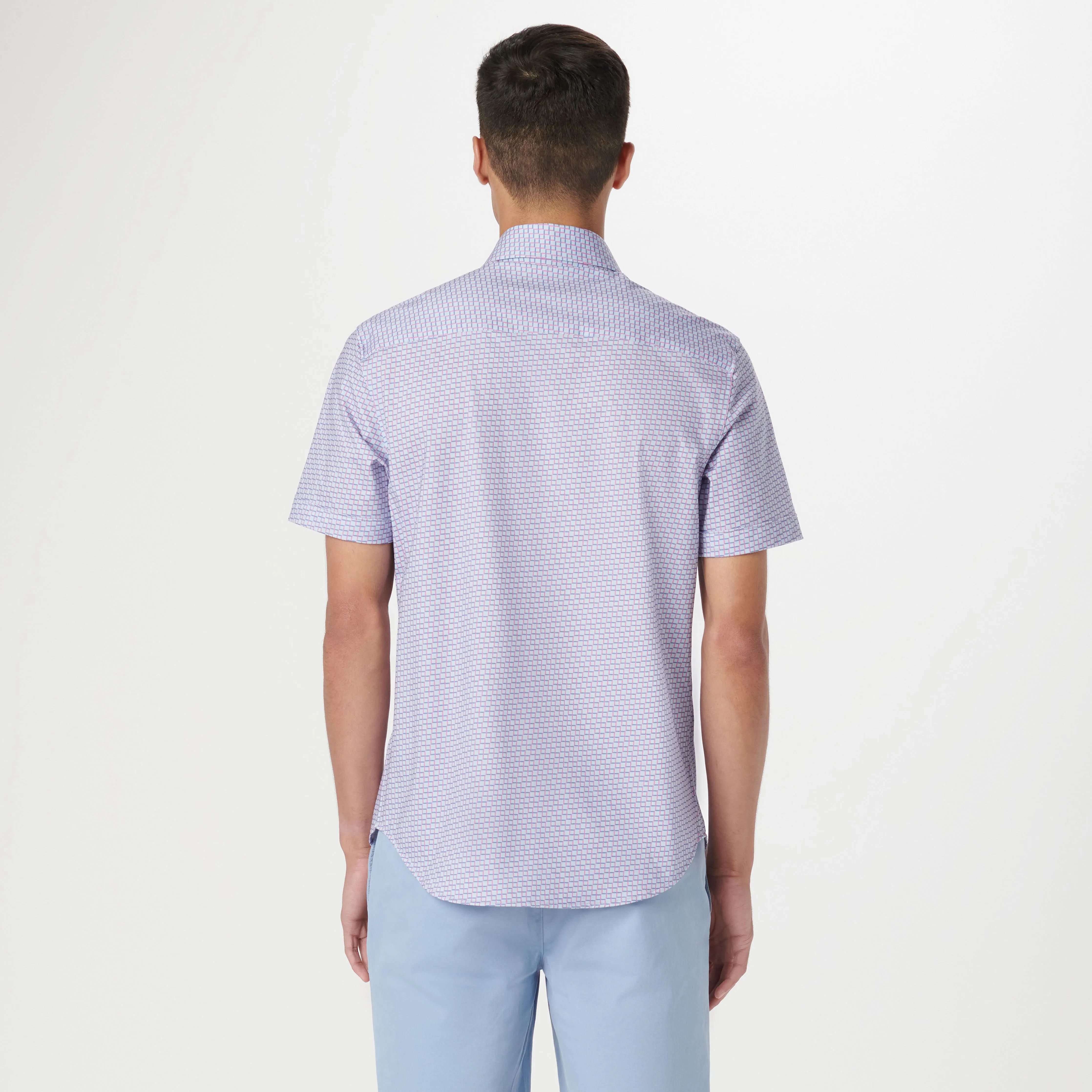 Miles Geometric OoohCotton Short Sleeve Shirt sold by Bugatchi product image thumbnail 4