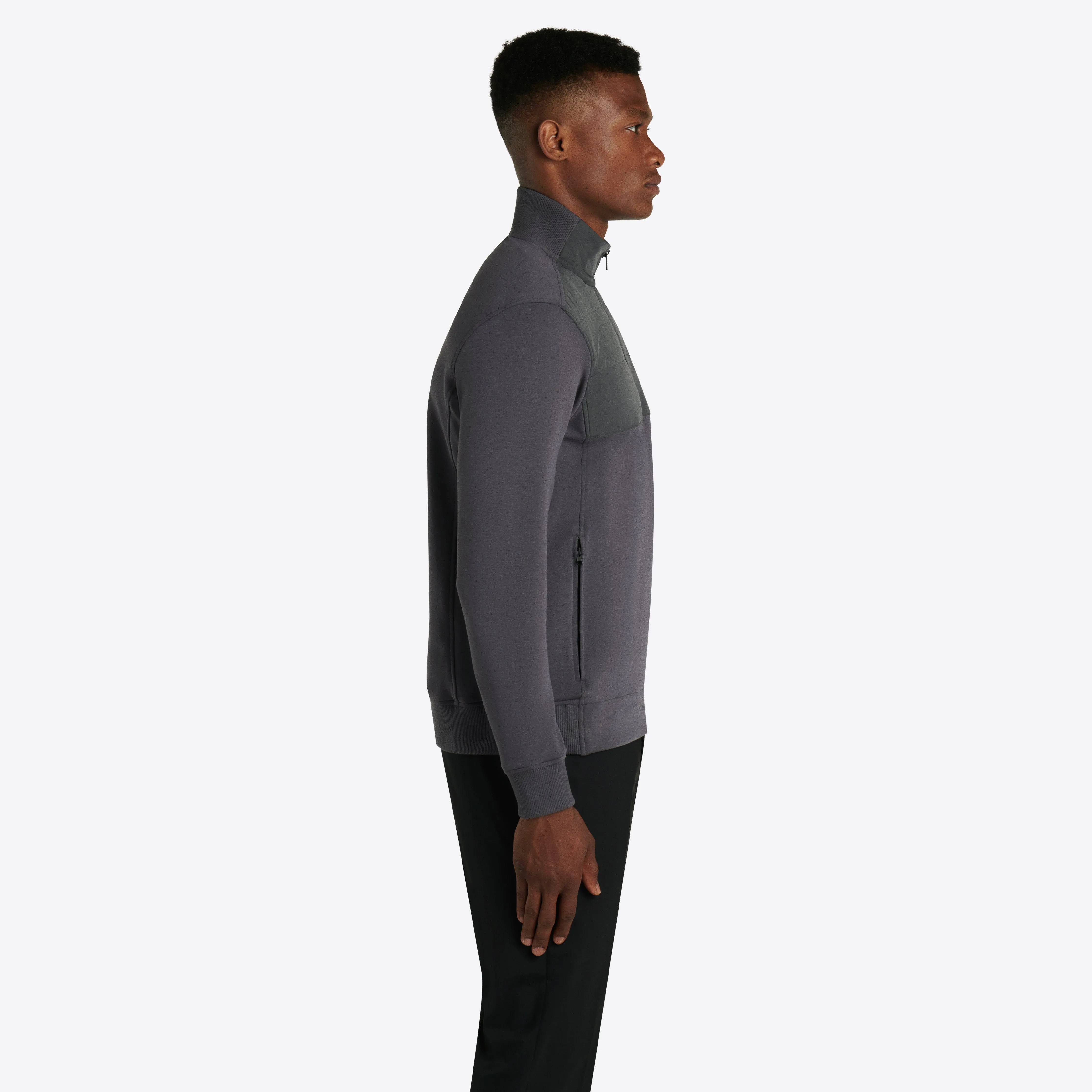 Solid Quarter Zip Mock Neck Pullover sold by Bugatchi product image thumbnail 4