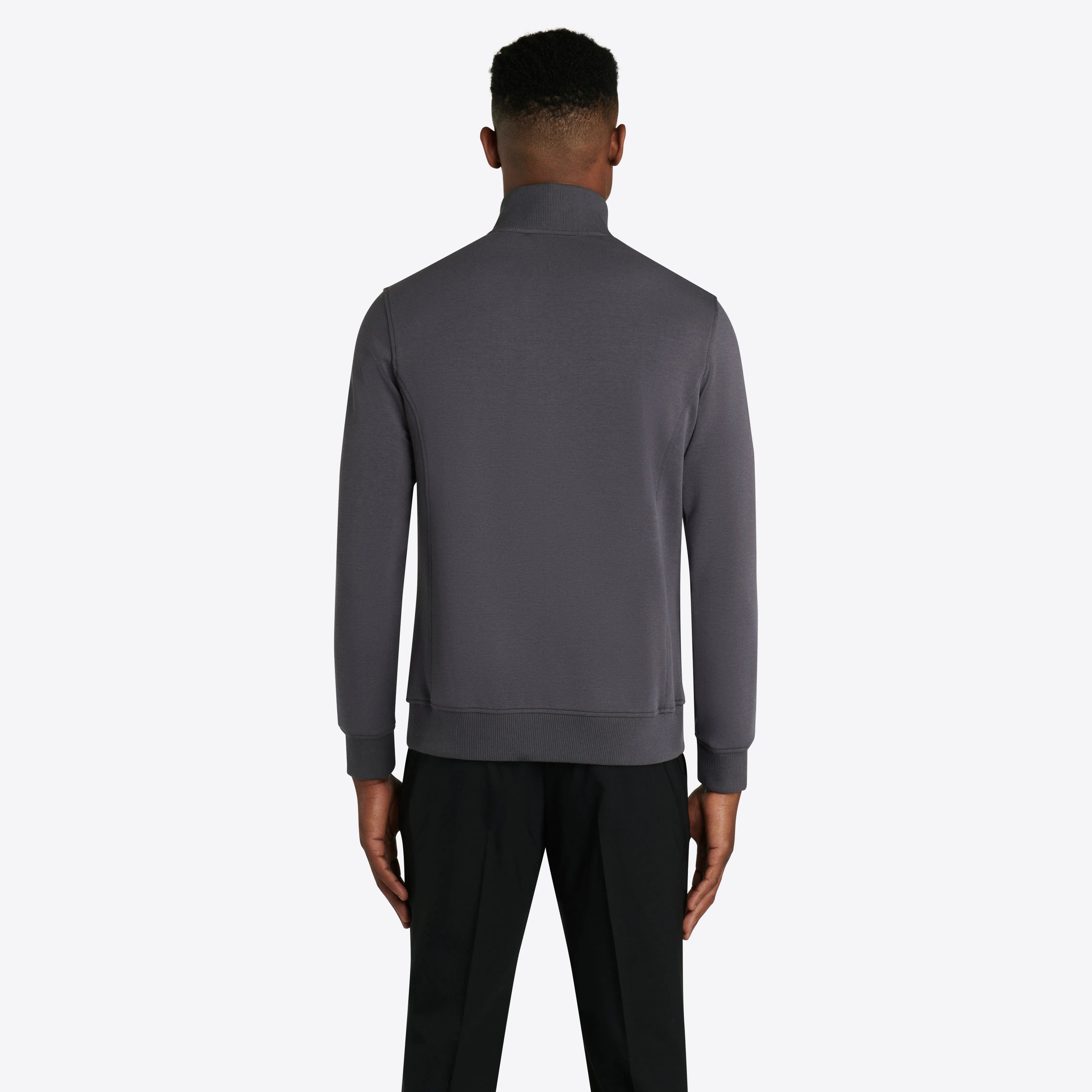 Solid Quarter Zip Mock Neck Pullover sold by Bugatchi product image thumbnail 5