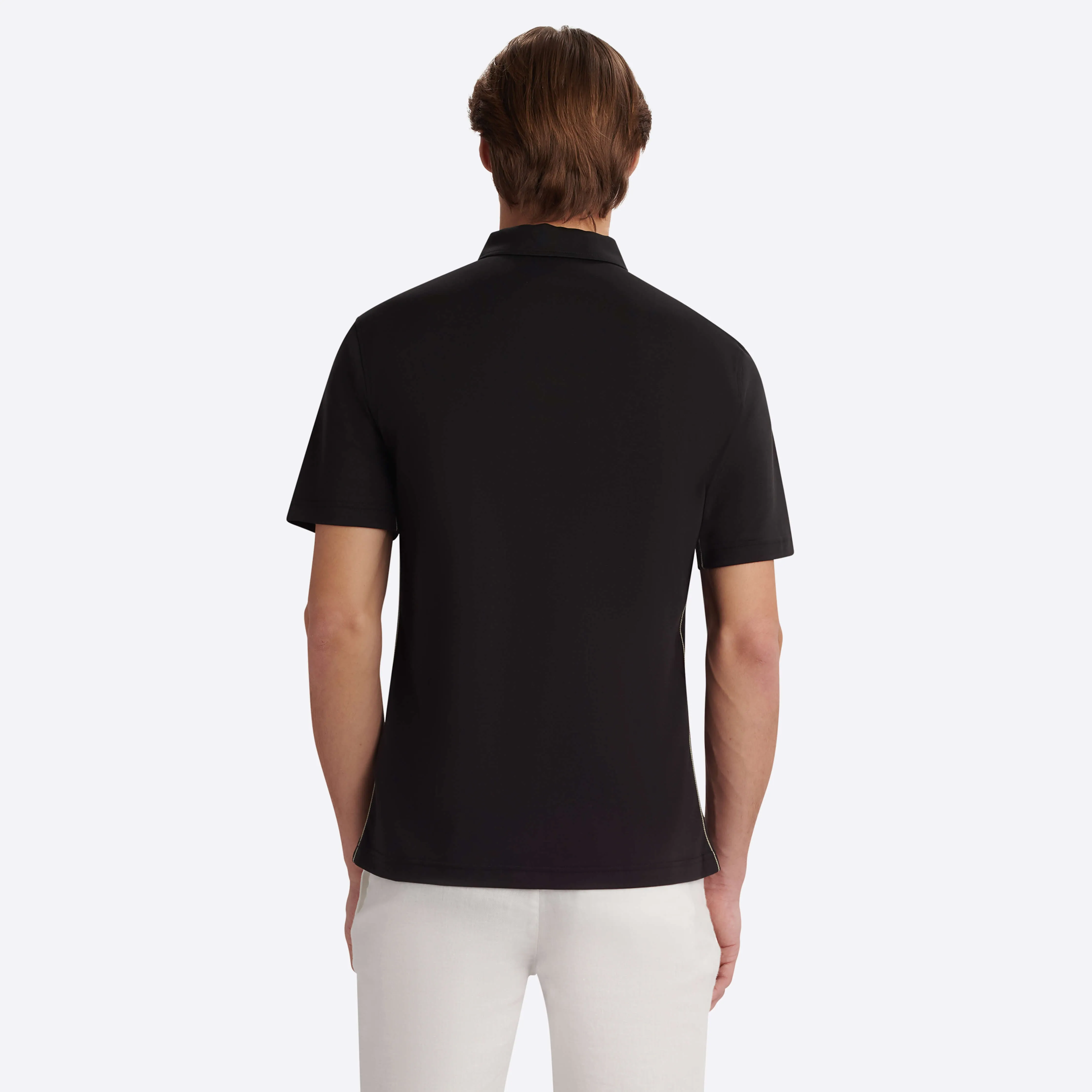 Short Sleeve Quarter Zip Polo sold by Bugatchi product image thumbnail 4