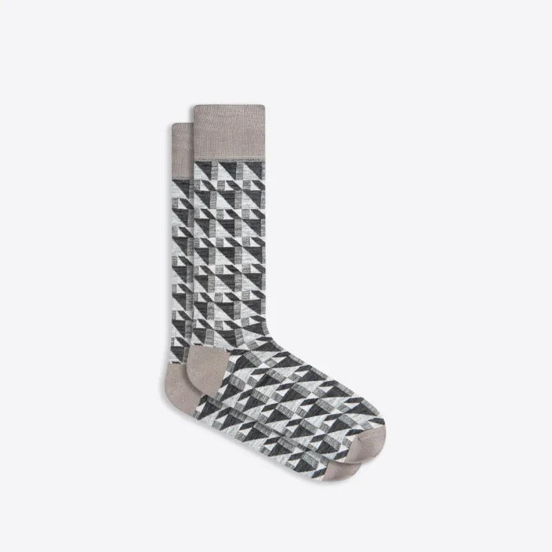 Geometric Mid-Calf Socks sold by Bugatchi