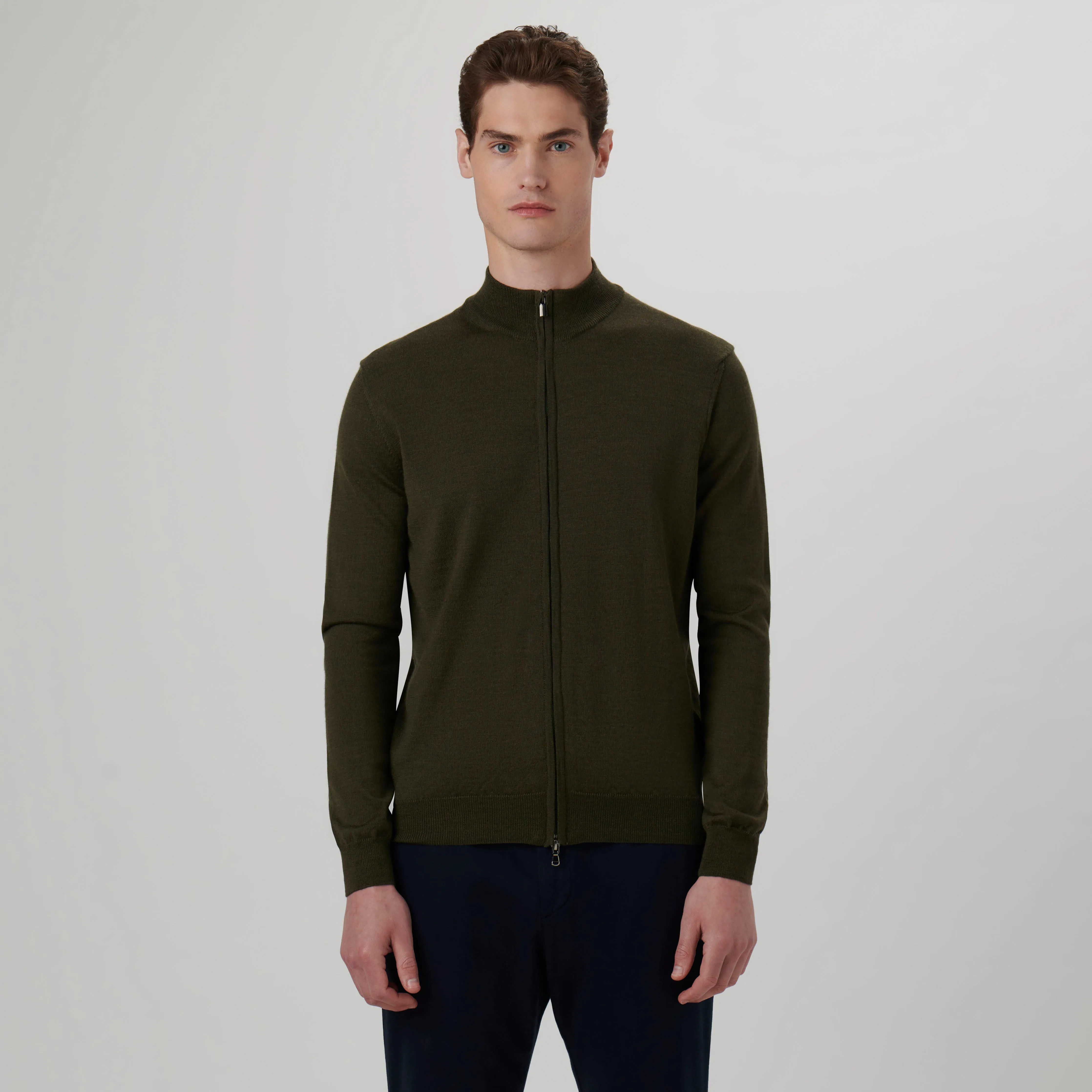Super Merino Solid Sweater Jacket sold by Bugatchi product image thumbnail 2