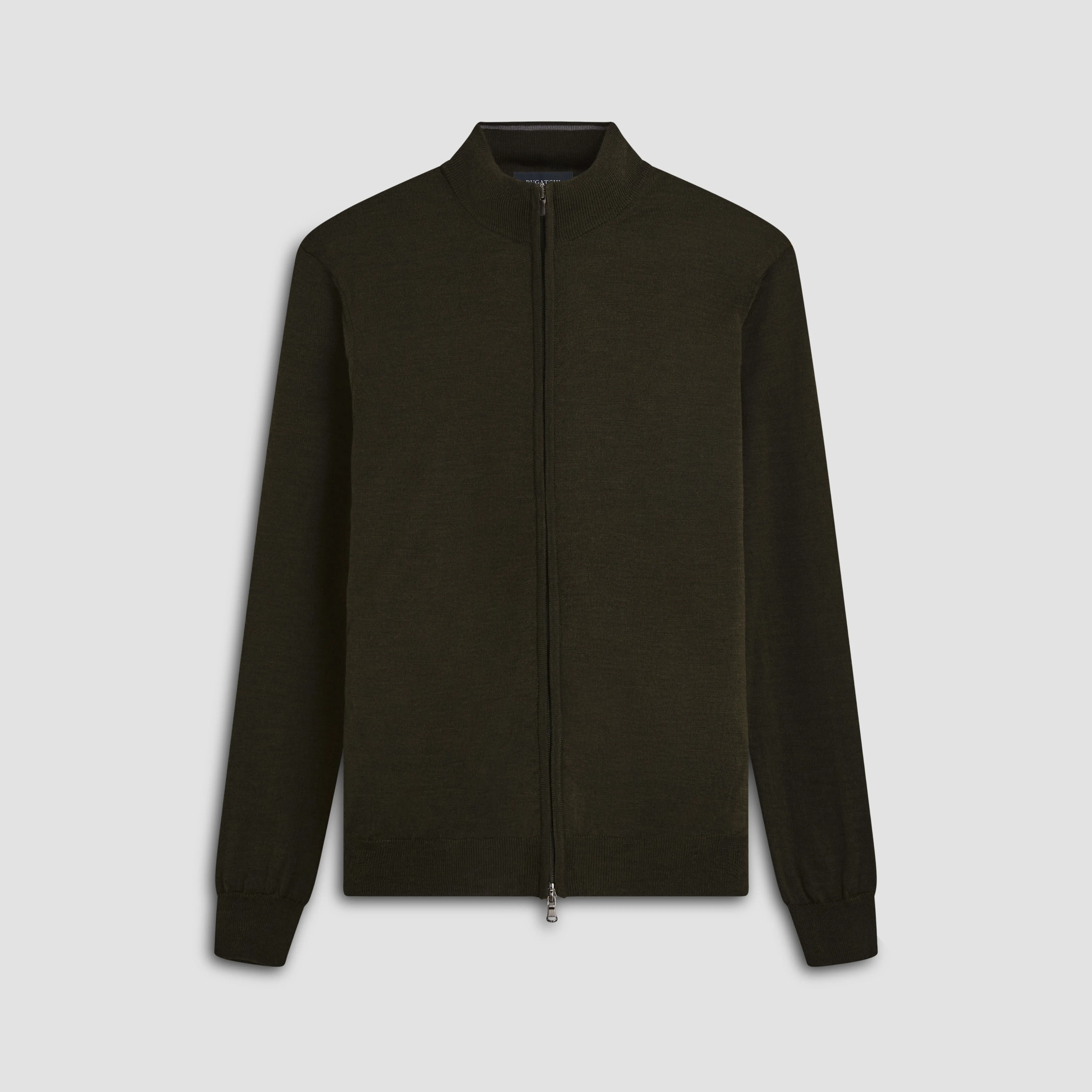 Super Merino Solid Sweater Jacket sold by Bugatchi
