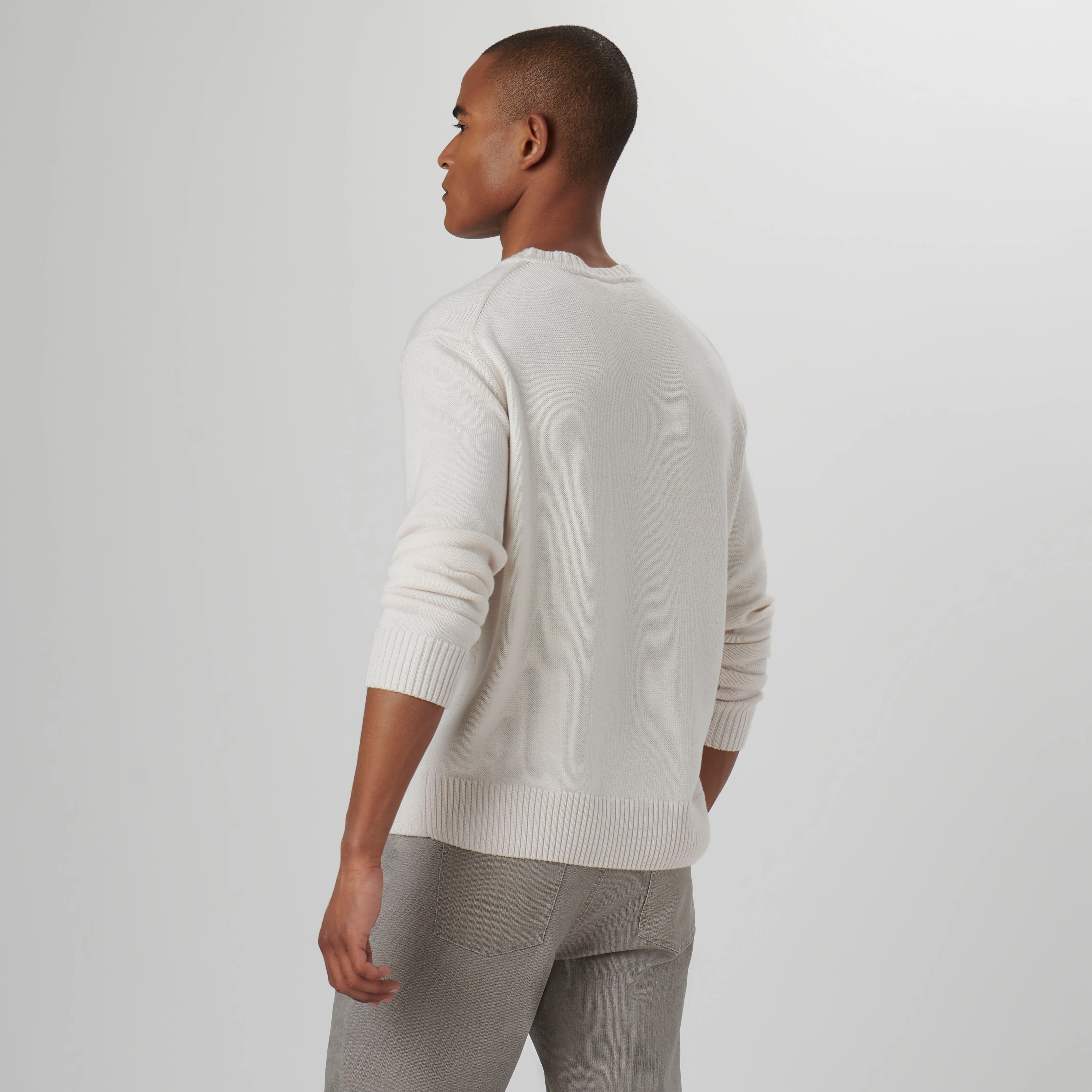 Floral Embroidered Crew Neck Sweater sold by Bugatchi product image thumbnail 4