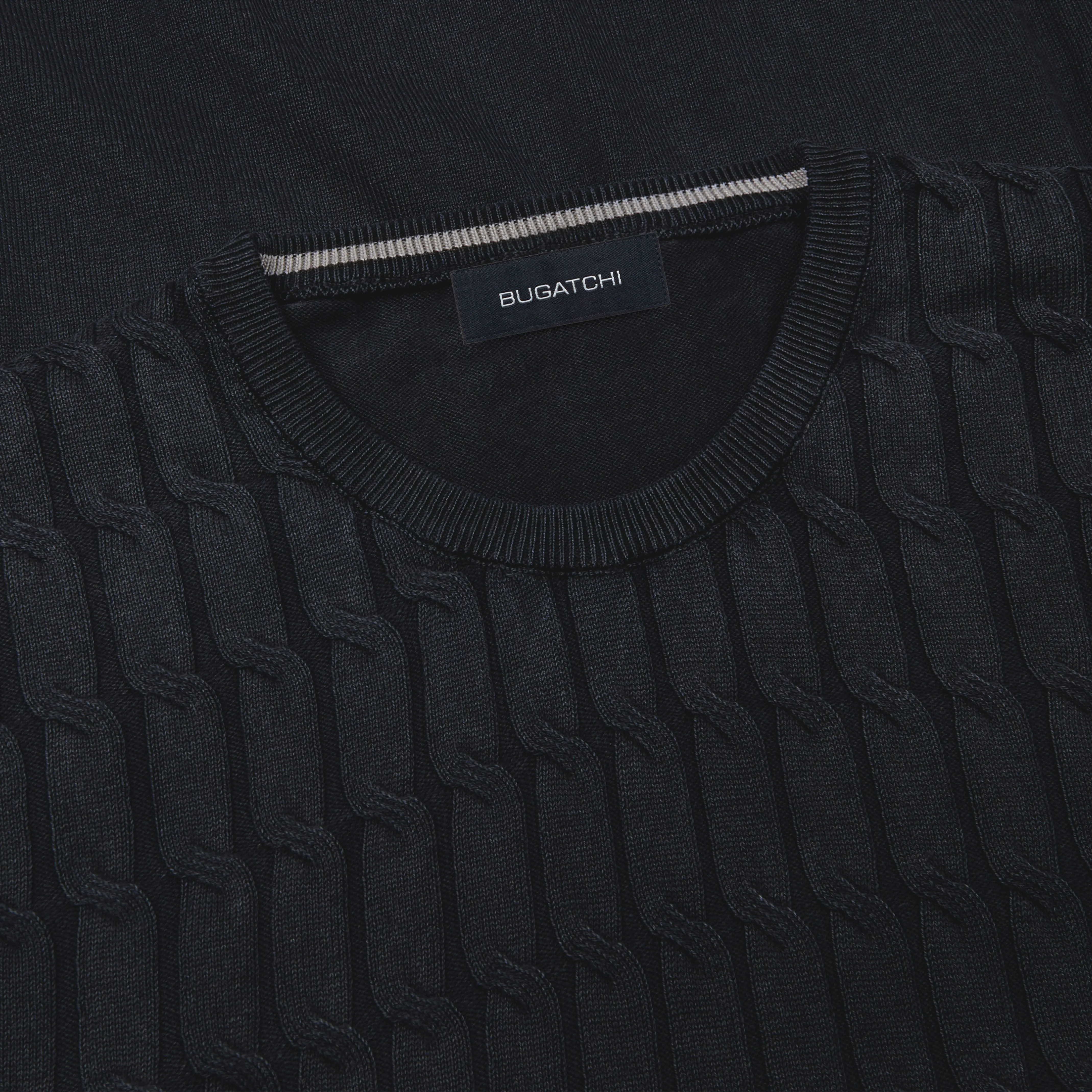 Knit Stitch Crew Neck Sweater sold by Bugatchi product image thumbnail 2