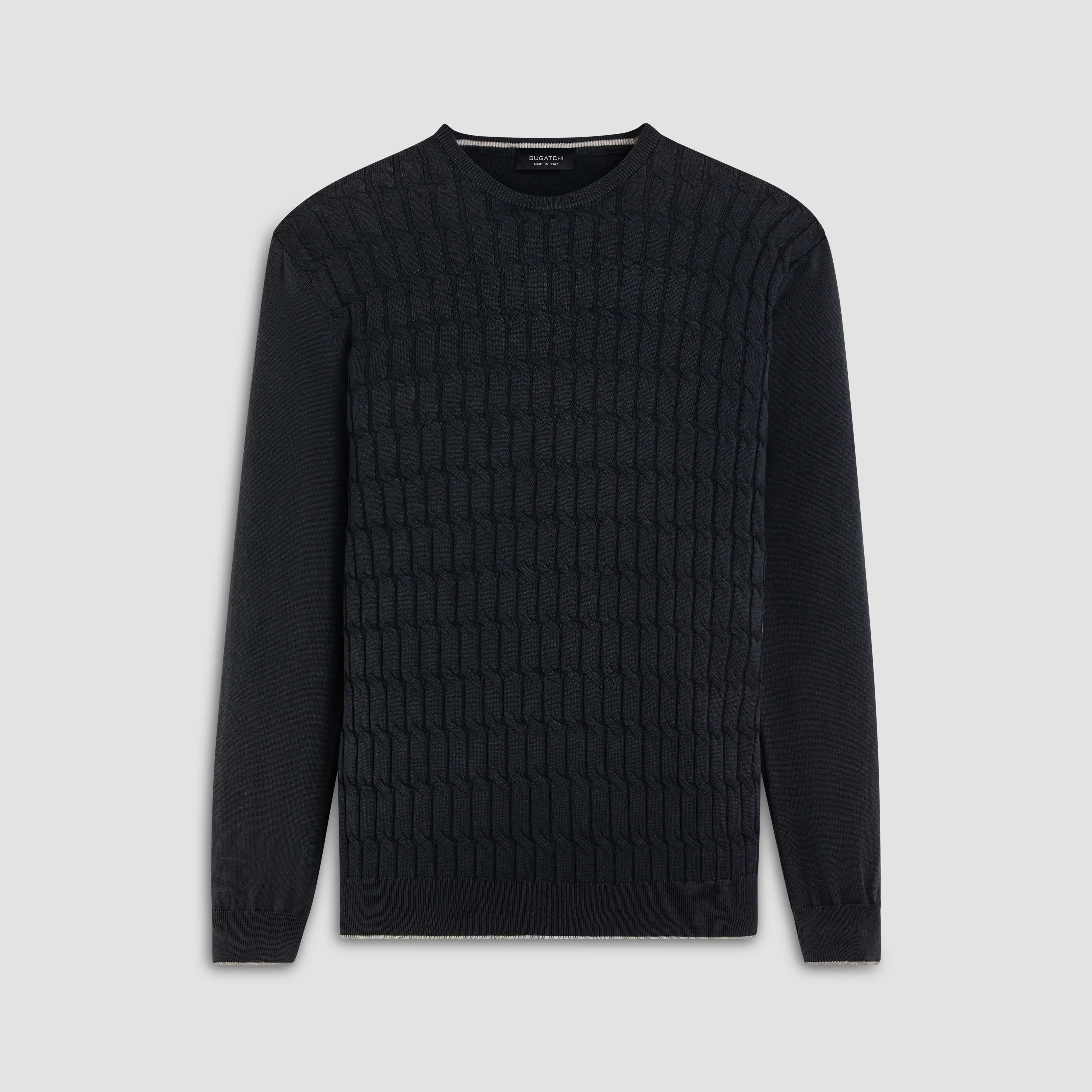 Knit Stitch Crew Neck Sweater sold by Bugatchi