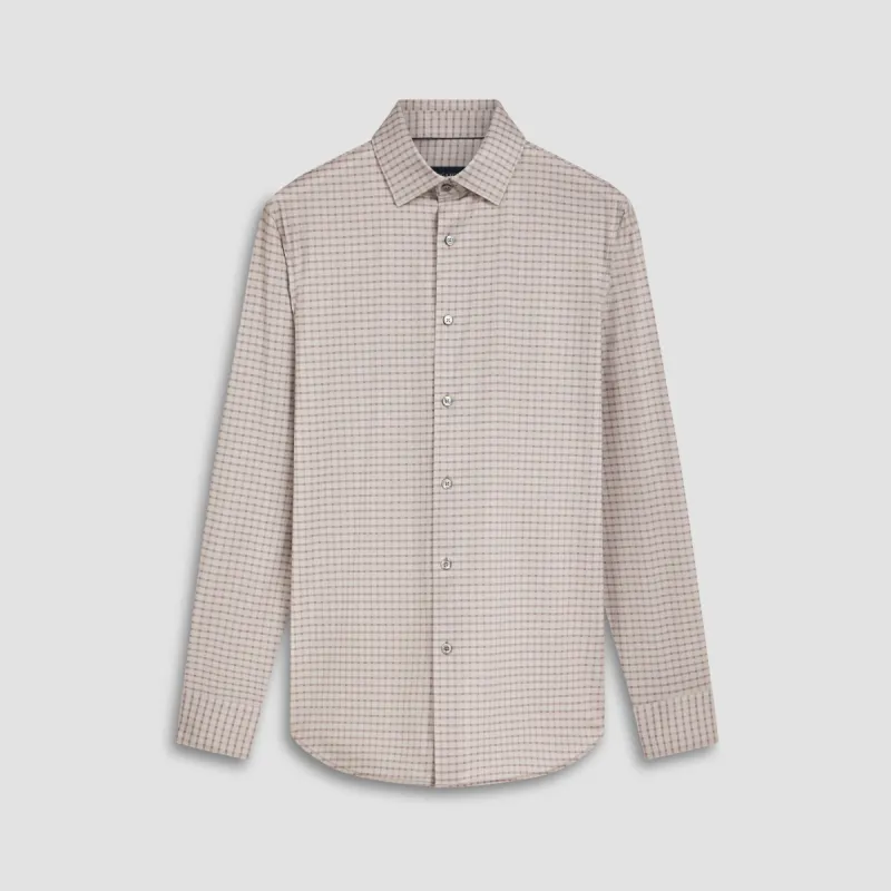 James Mini Check OoohCotton Shirt sold by Bugatchi